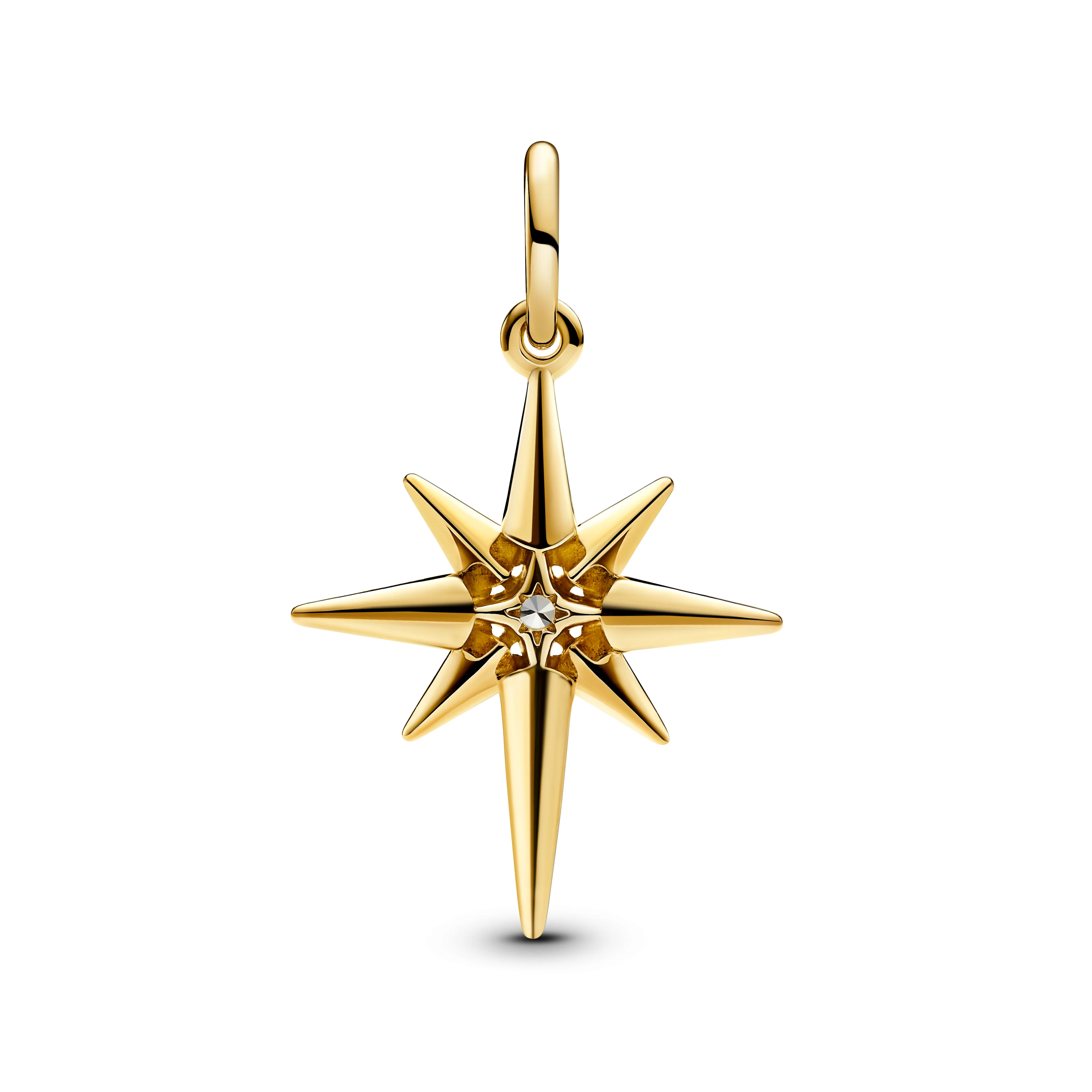 Star 14K Gold-Plated Dangle With Clear Cubic Zirconia - Image 4