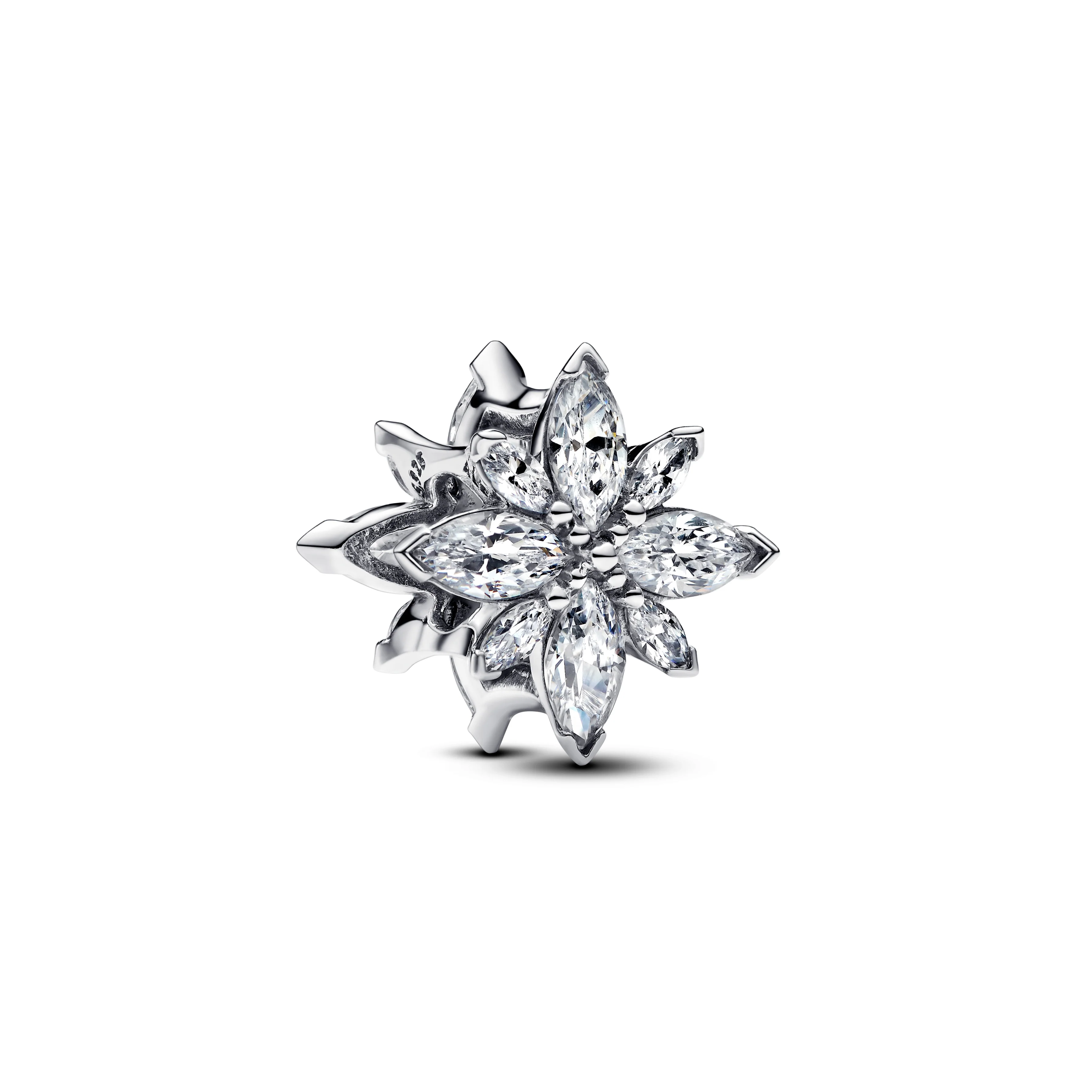 Star Sterling Silver Charm With Clear Cubic Zirconia - Image 3
