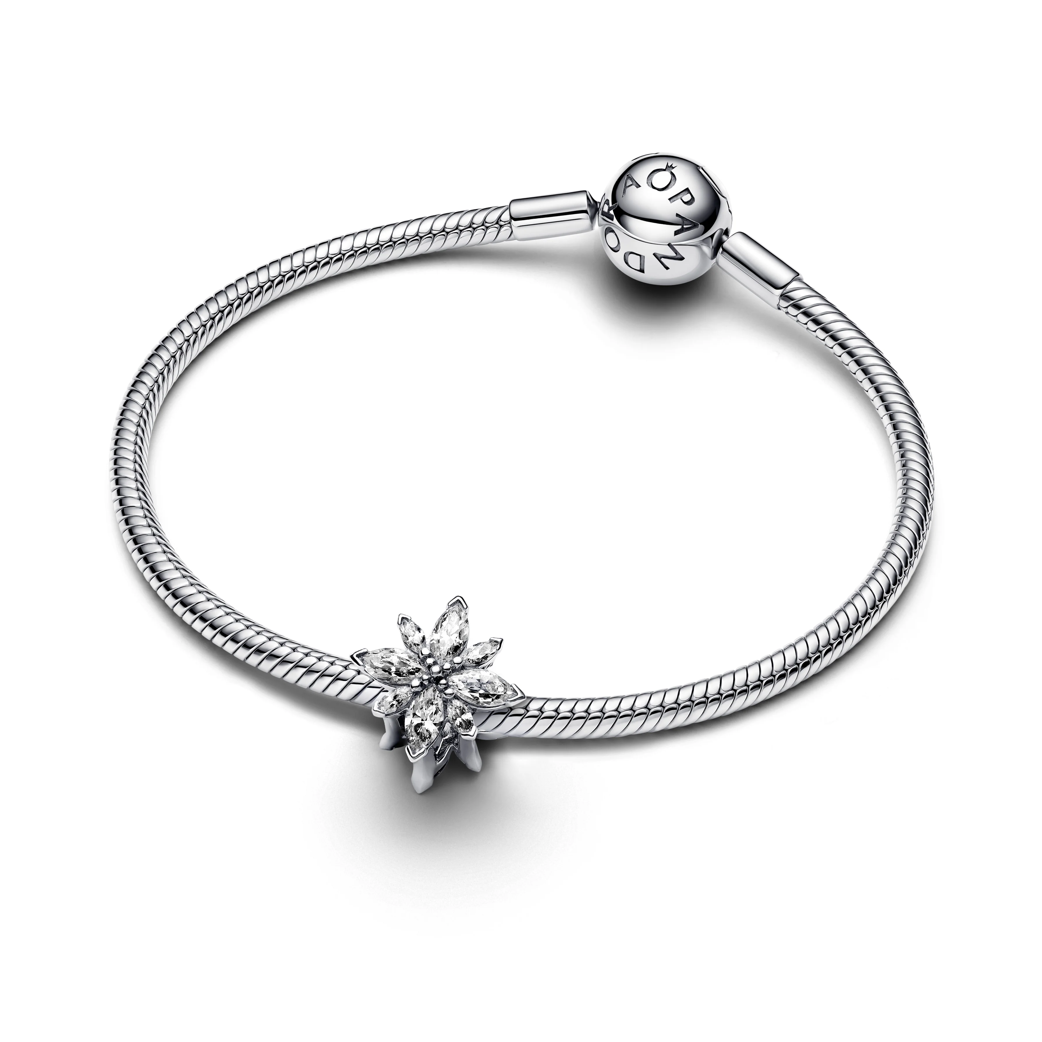 Star Sterling Silver Charm With Clear Cubic Zirconia - Image 4
