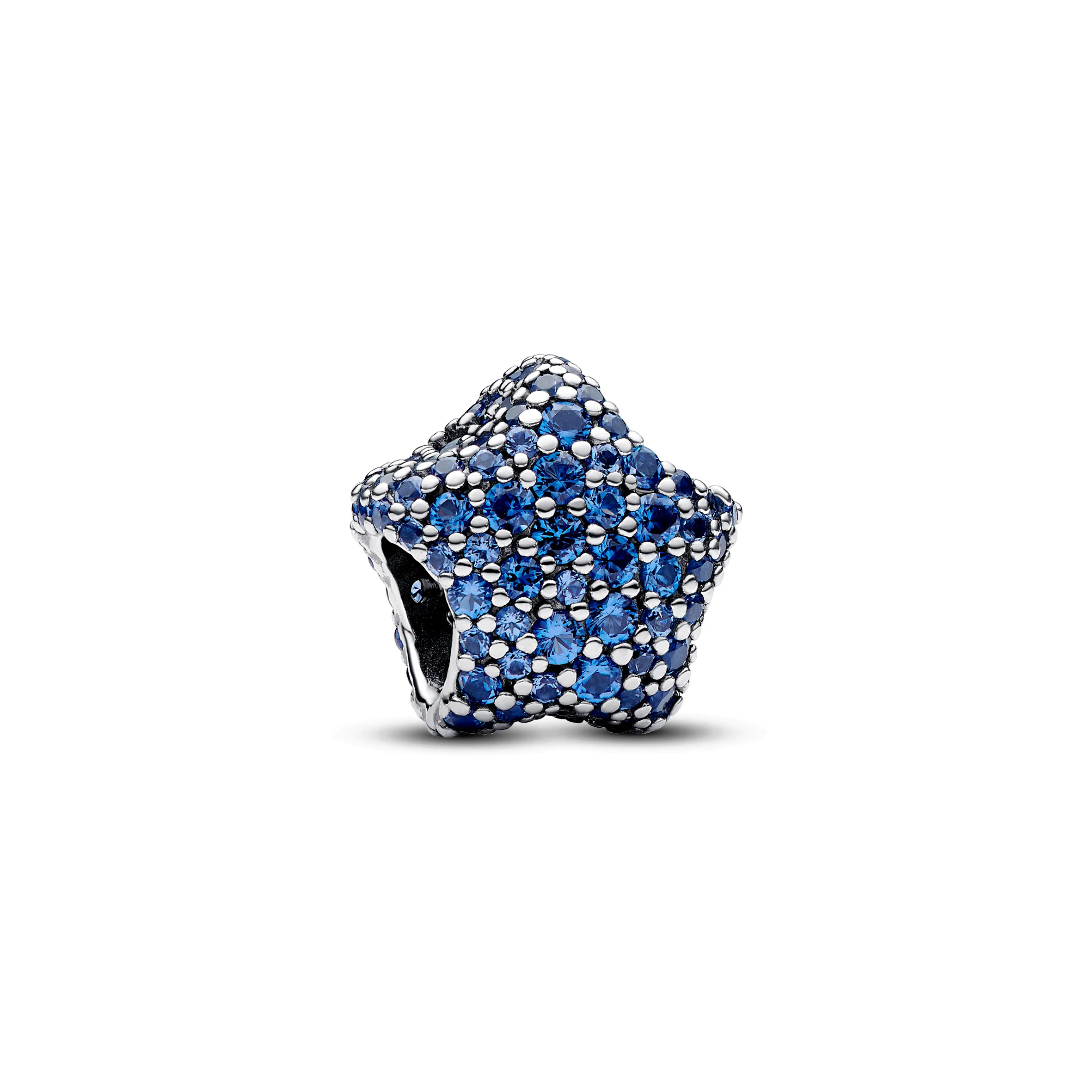 Star Sterling Silver Charm With Stellar Blue Crystal - Image 3