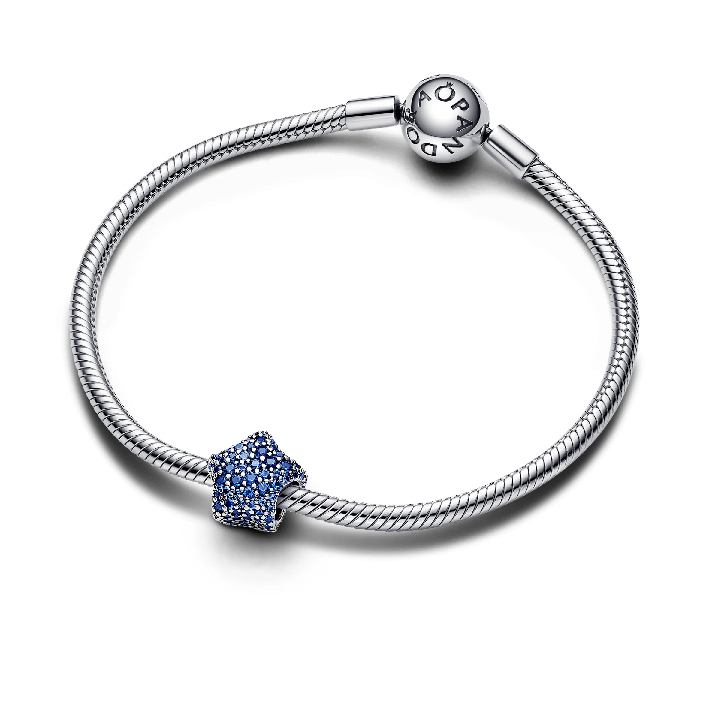Star Sterling Silver Charm With Stellar Blue Crystal - Image 4
