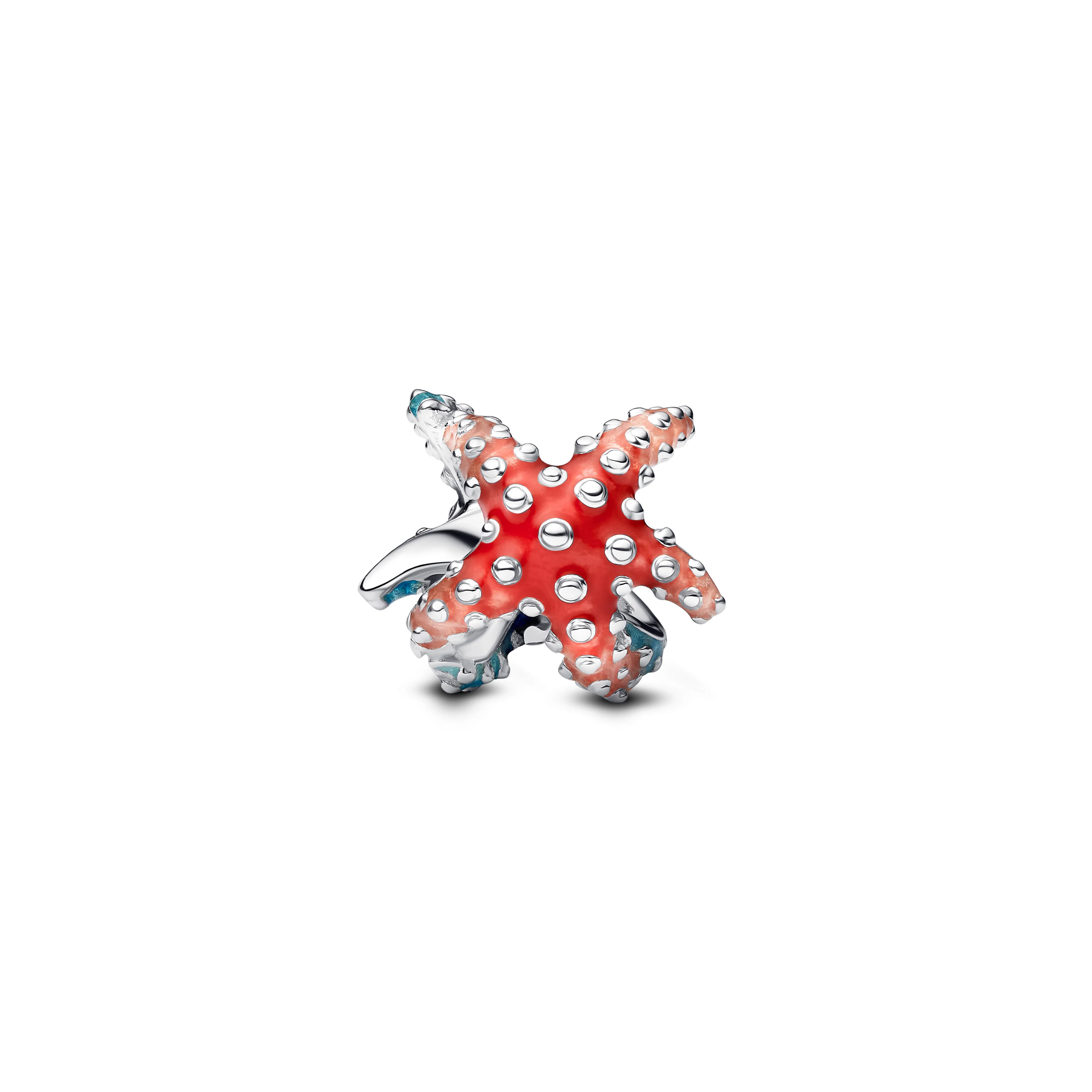 Starfish Sterling Silver Charm With Shaded Blue And Pink Enamel - Image 3