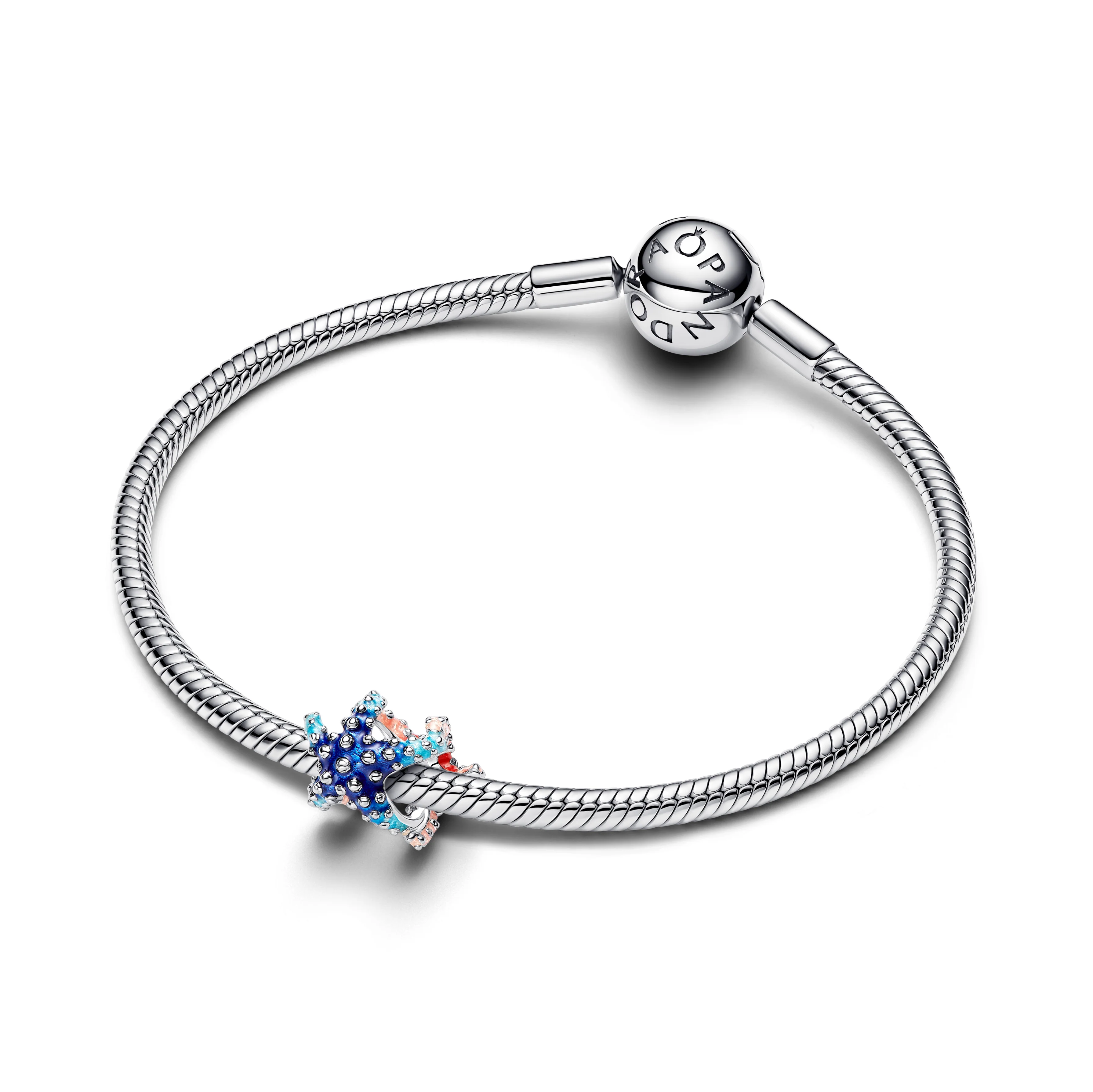 Starfish Sterling Silver Charm With Shaded Blue And Pink Enamel - Image 4