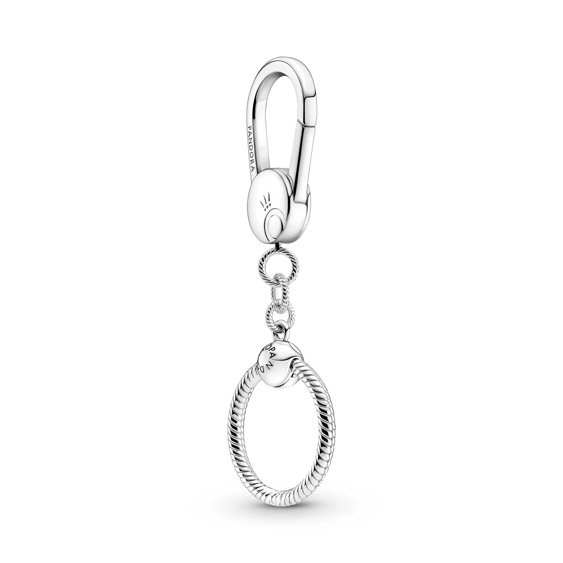 Sterling Silver Bag Charm Holder With Small Pandora O Pendant - Image 4