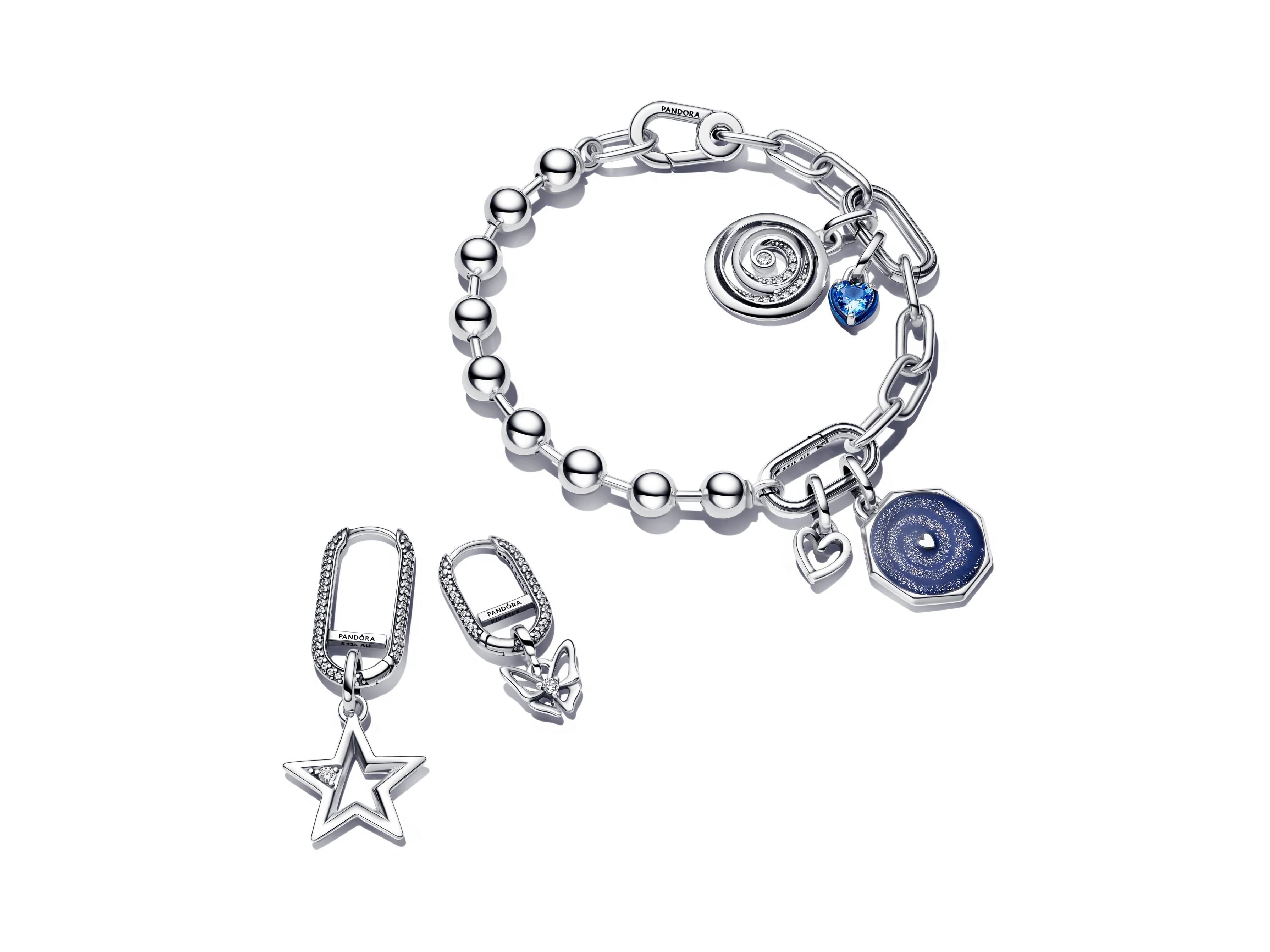 Sterling Silver Bead And Link Bracelet - Image 4