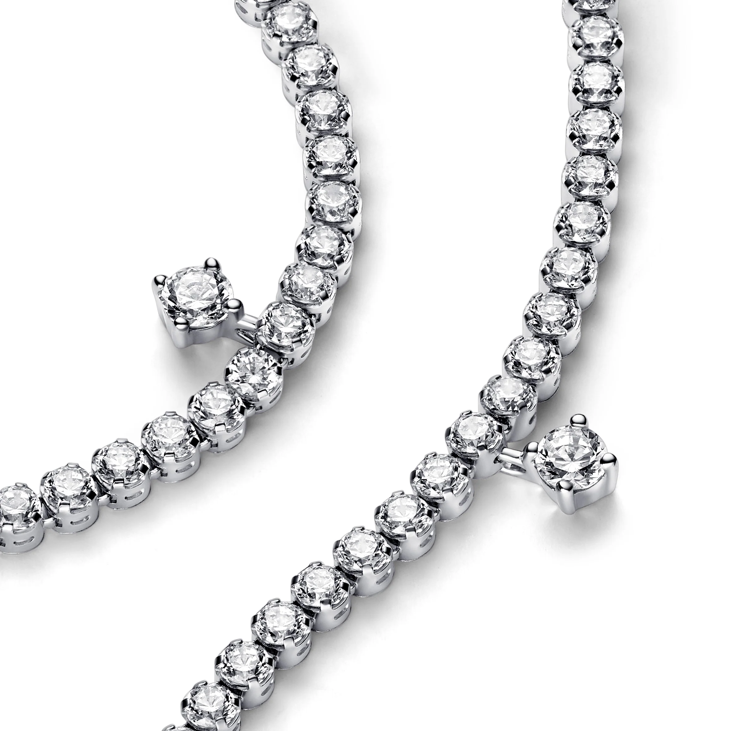 Sterling Silver Bracelet With Clear Cubic Zirconia - Image 4
