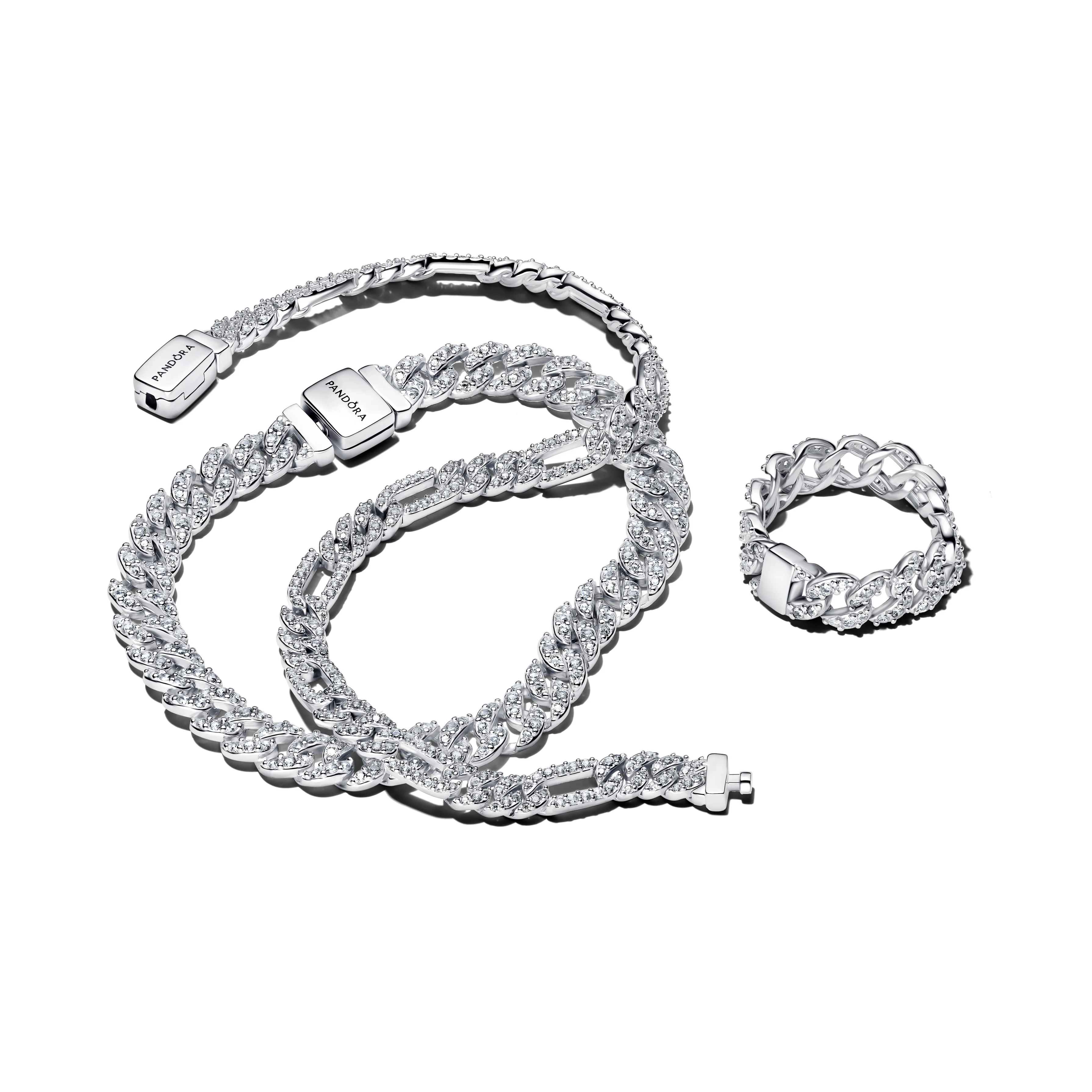 Sterling Silver Bracelet With Clear Cubic Zirconia - Image 5
