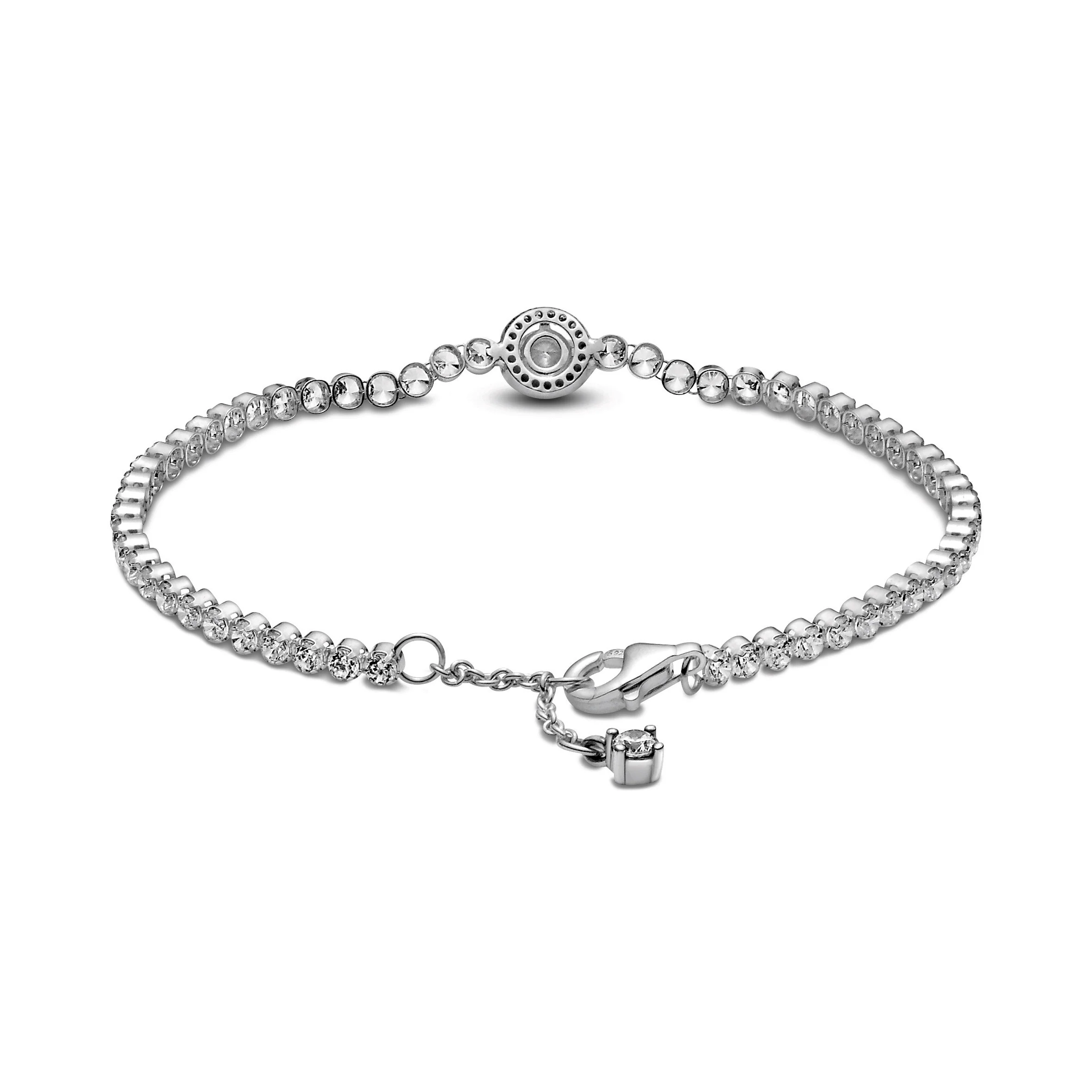 Sterling Silver Bracelet With Clear Cubic Zirconia - Image 6