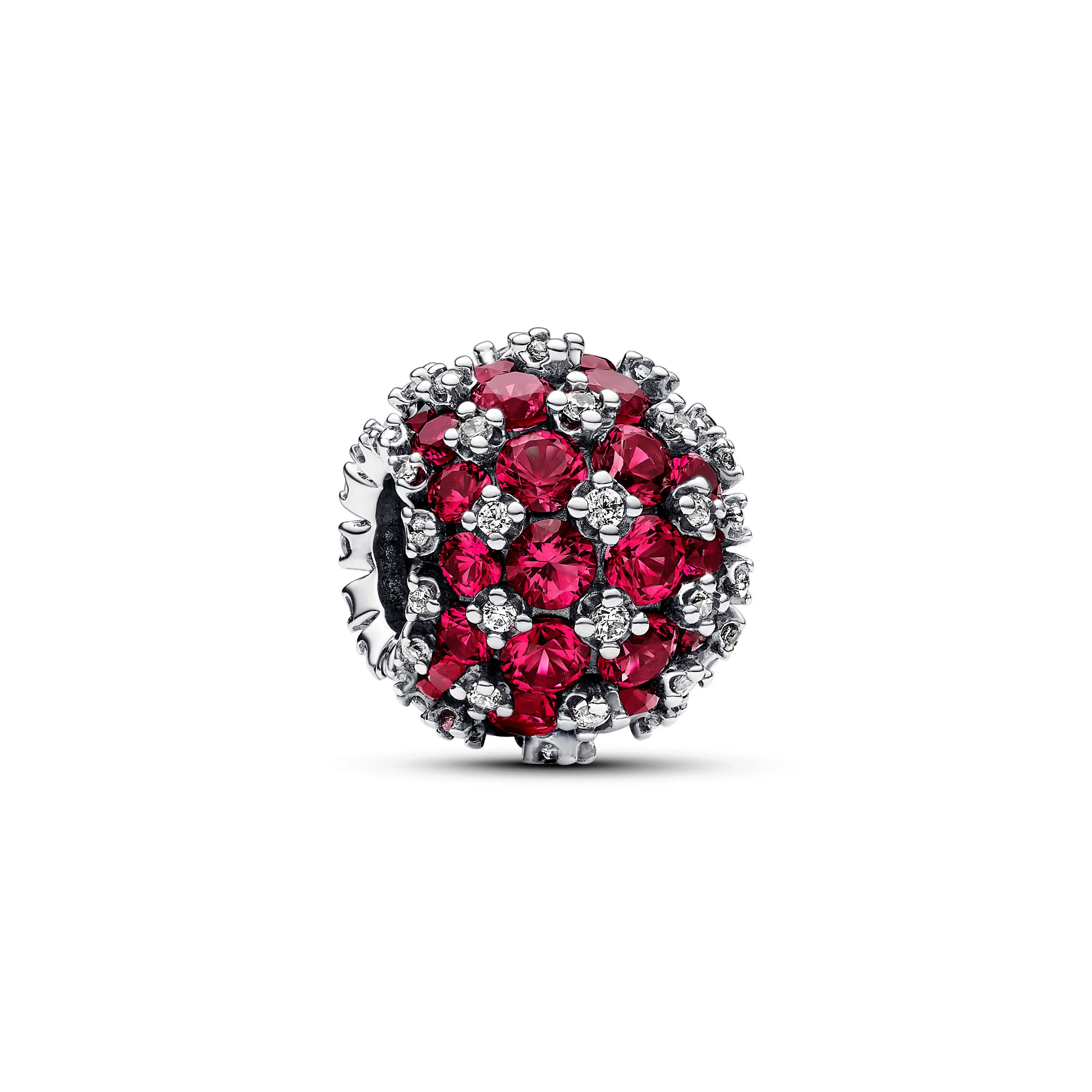 Sterling Silver Charm With Cherries Jubilee Red Crystal And Clear Cubic Zirconia - Image 3