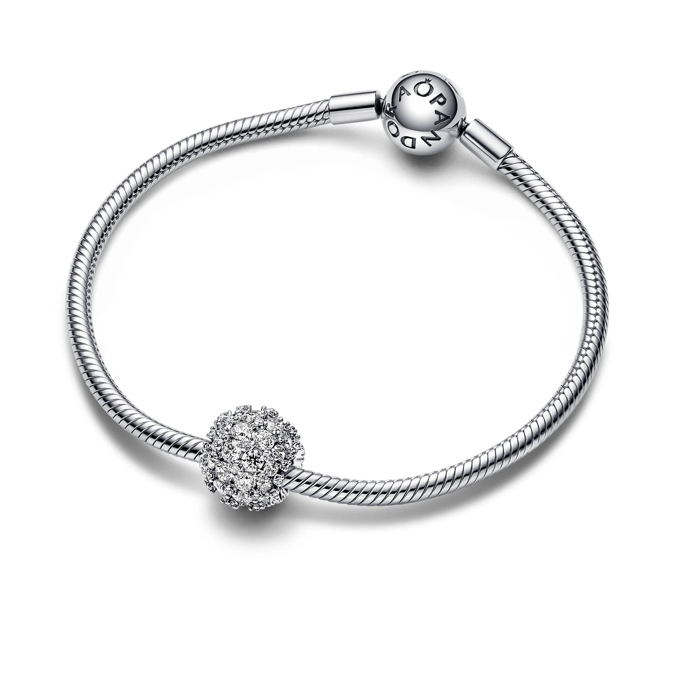 Sterling Silver Charm With Clear Cubic Zirconia - Image 4
