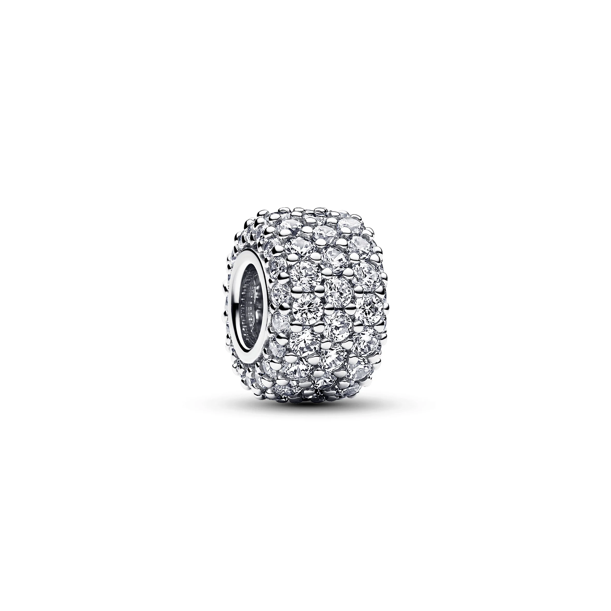 Sterling Silver Charm With Clear Cubic Zirconia - Image 3