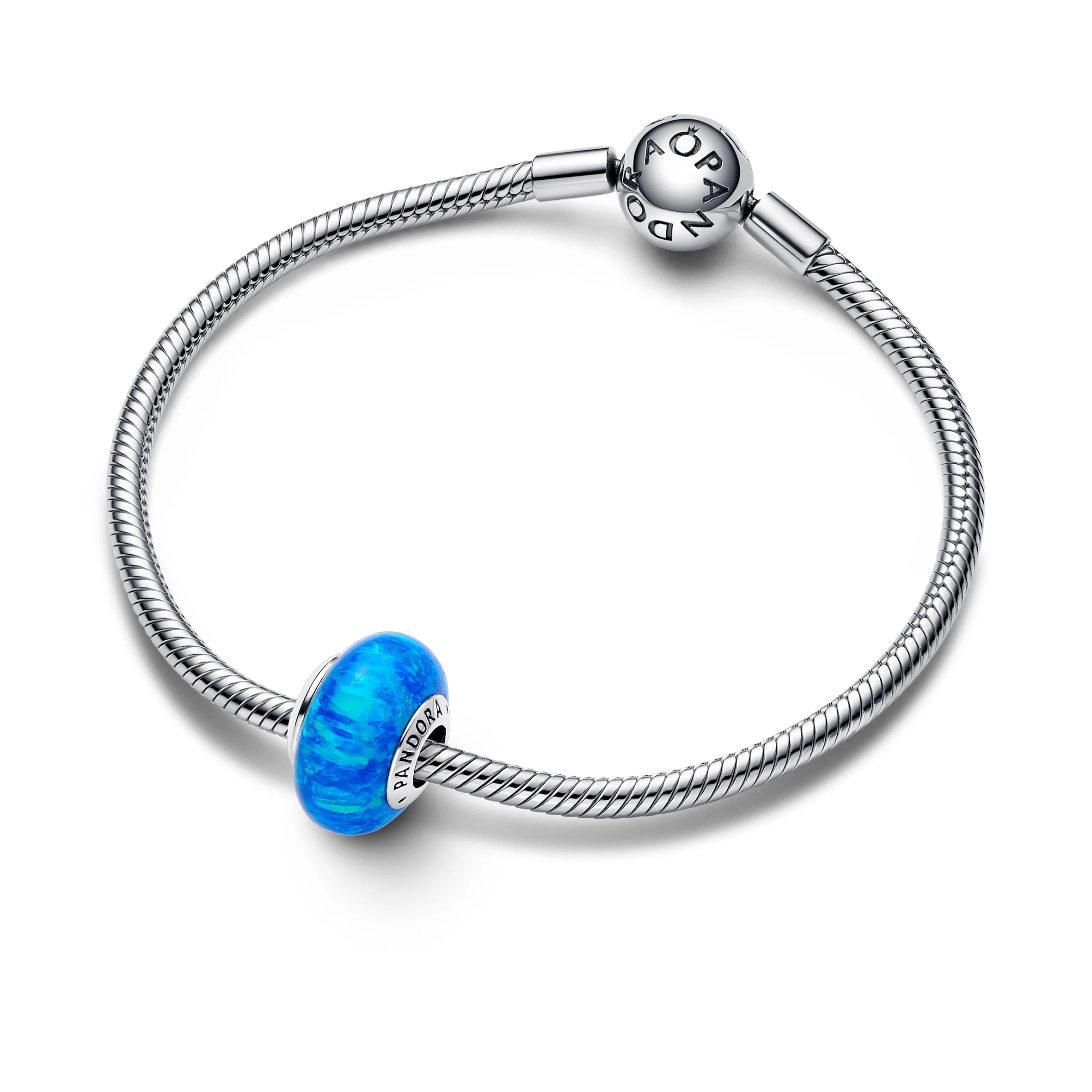 Sterling Silver Charm With Deep Blue Lab-Created Opal - Image 4