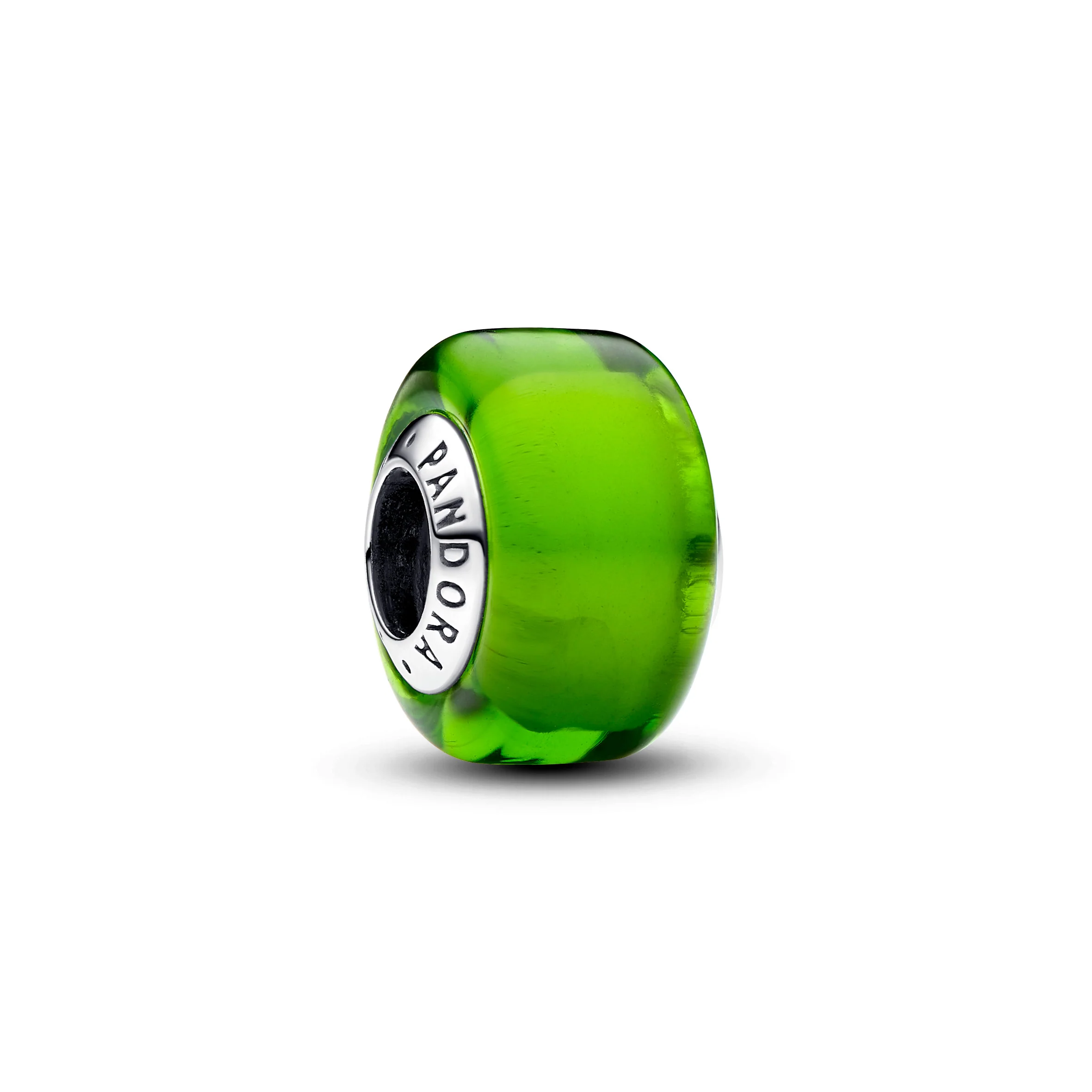 Sterling Silver Charm With Green Murano Glass - Image 3