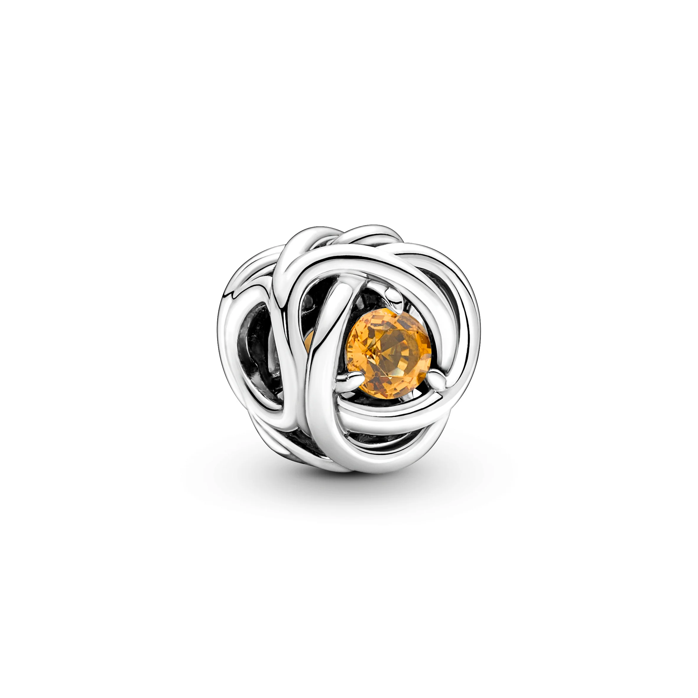 Sterling Silver Charm With Honey Coloured Crystal - Image 4