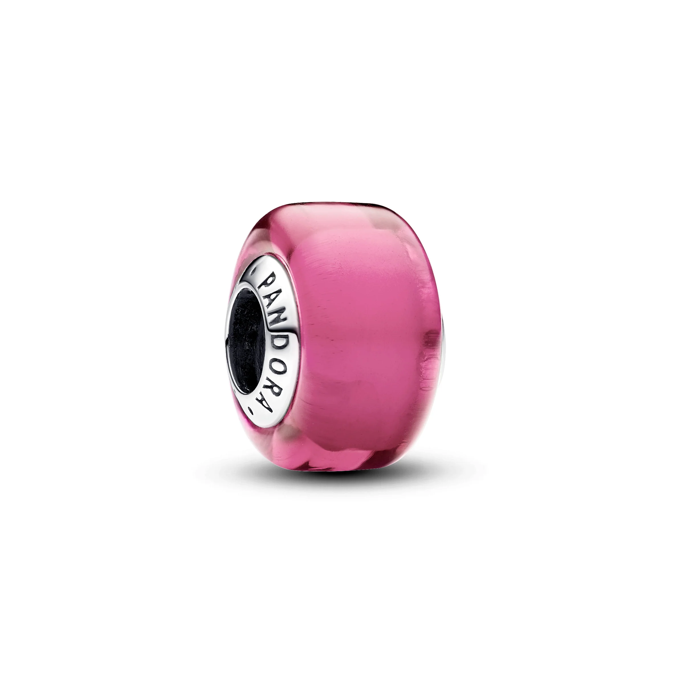 Sterling Silver Charm With Pink Murano Glass - Image 3