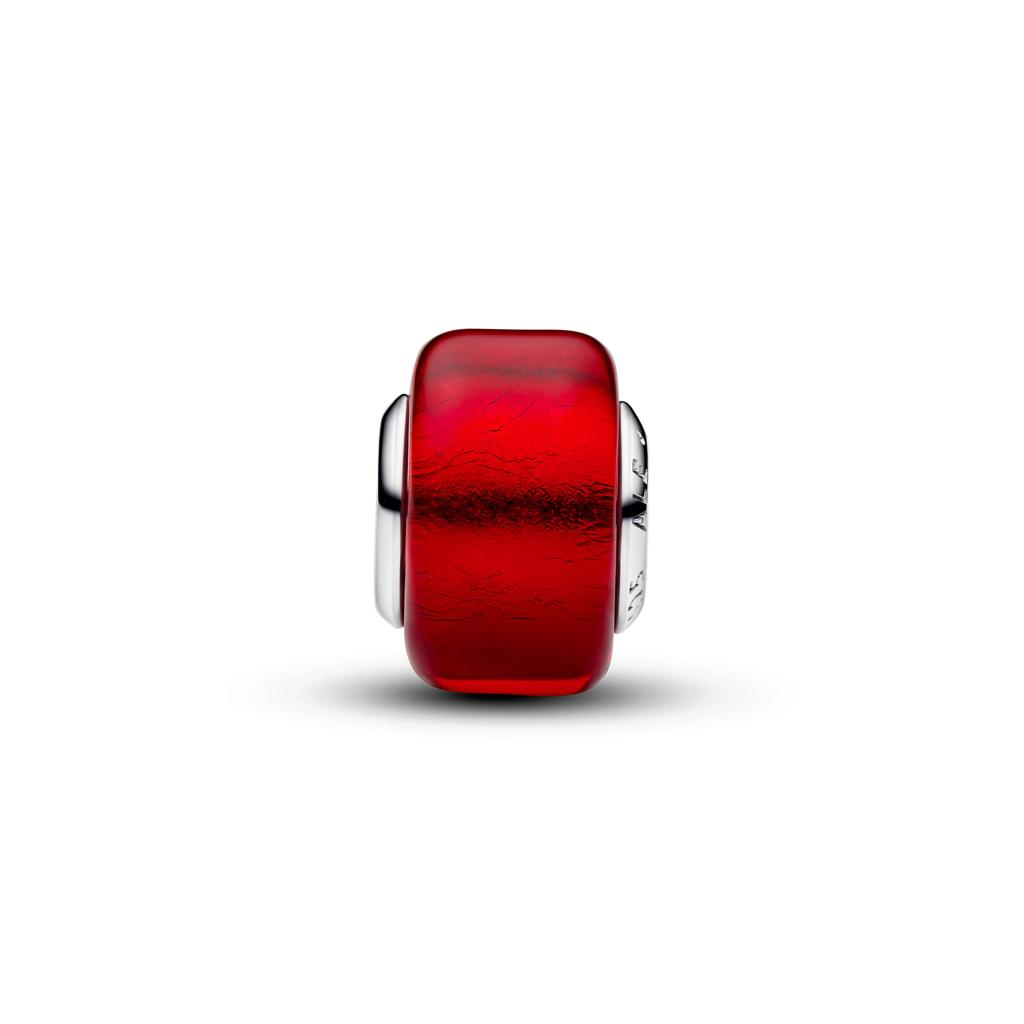 Sterling Silver Charm With Red Murano Glass And Gold Foil - Image 4