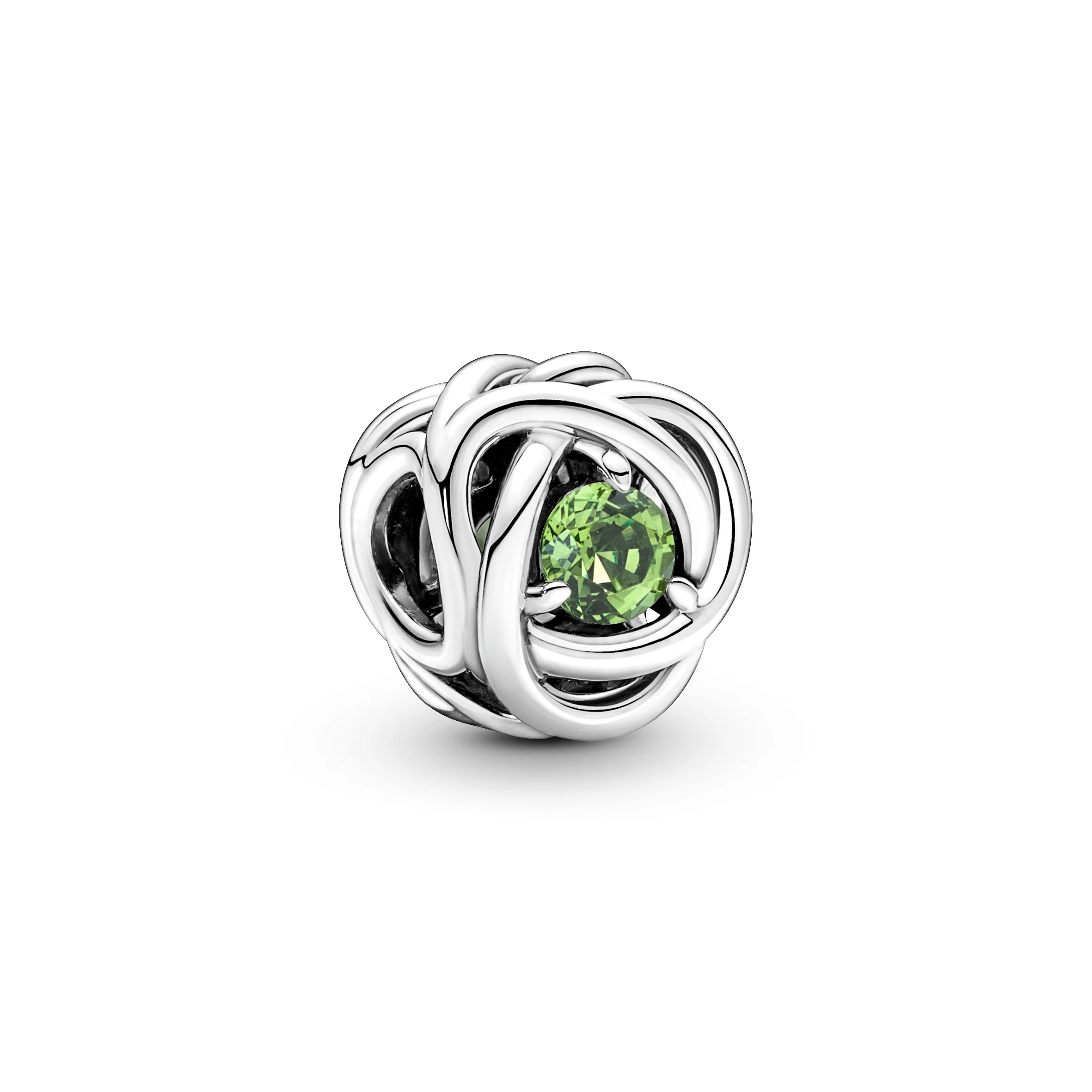 Sterling Silver Charm With Spring Green Crystal - Image 4