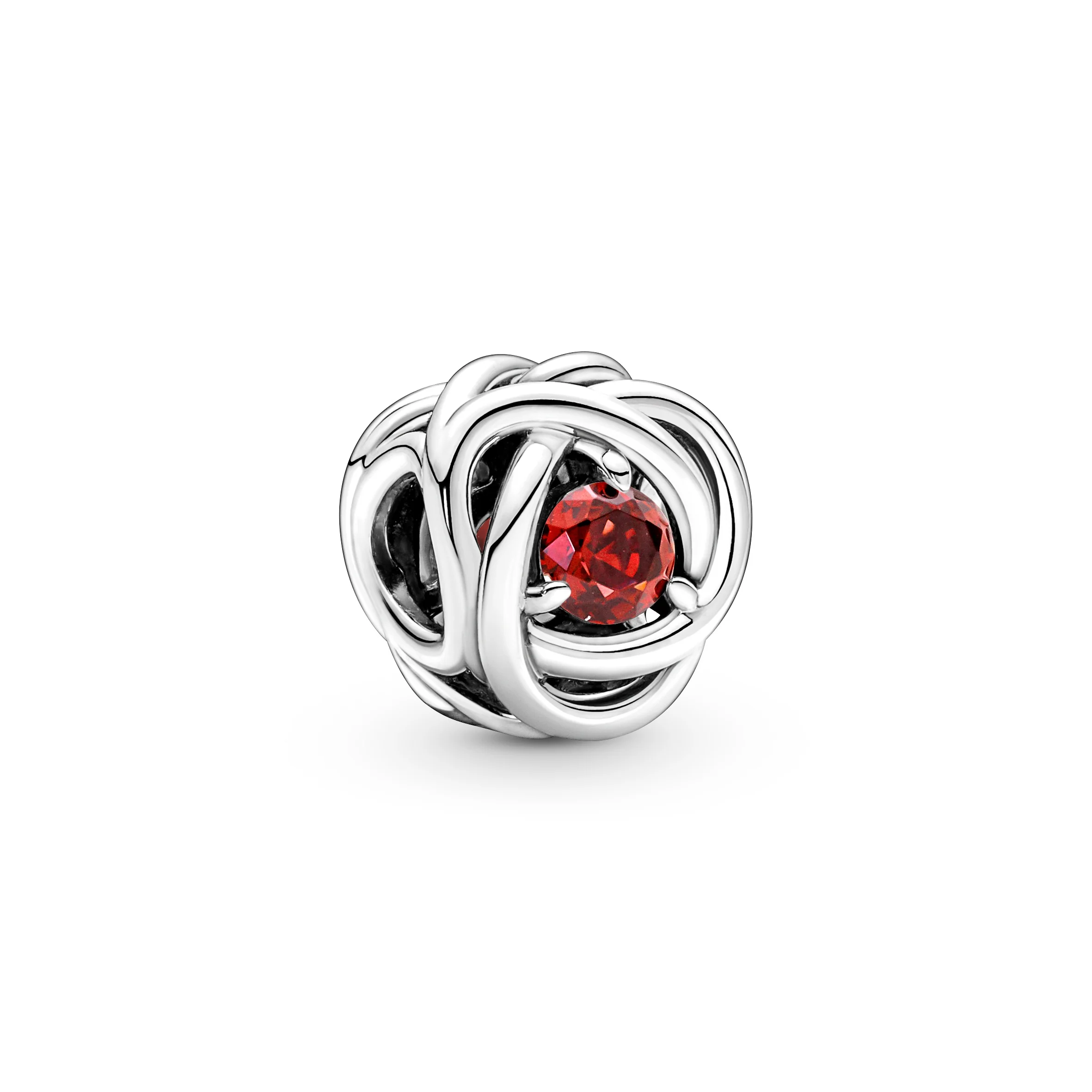 Sterling Silver Charm With True Red Crystal - Image 3