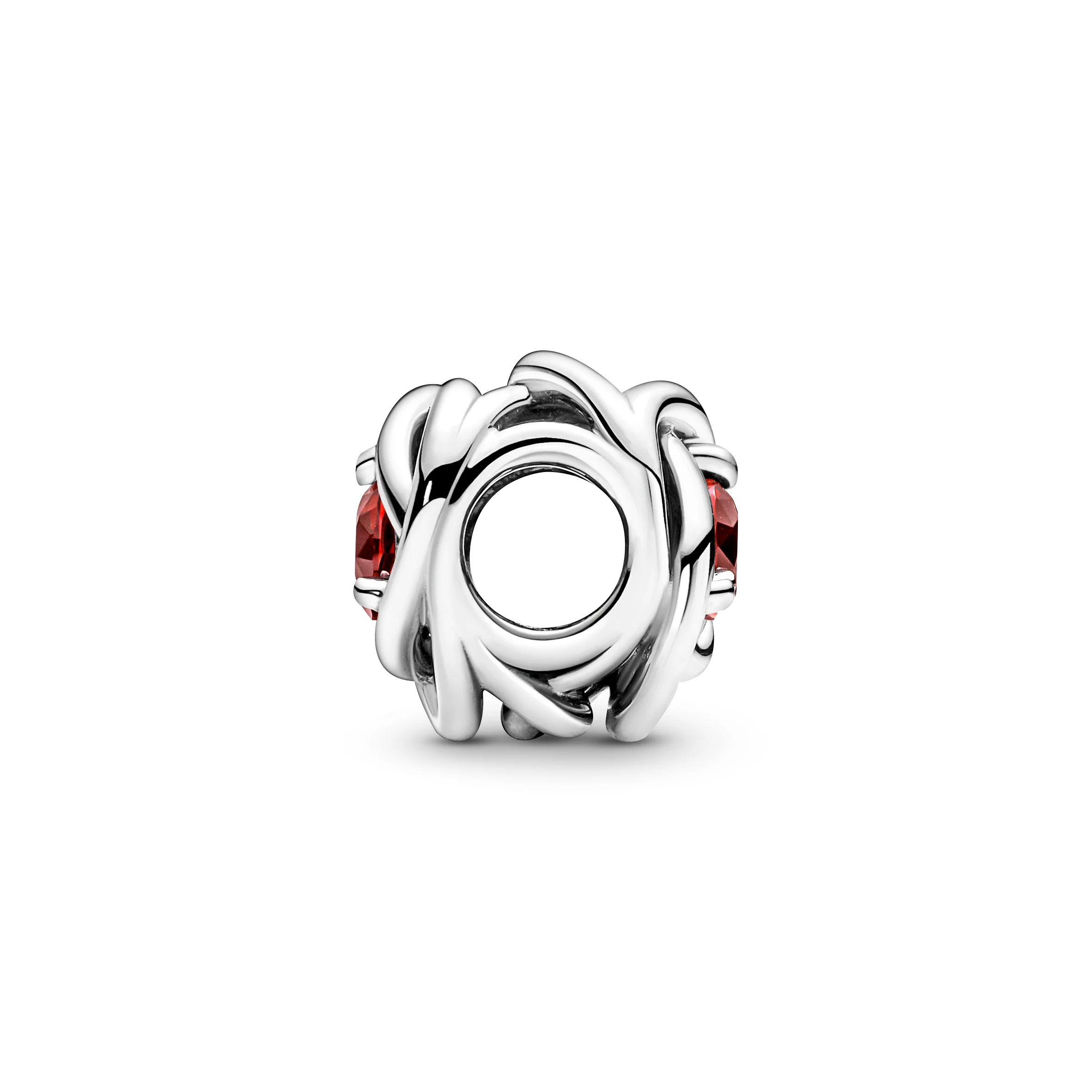 Sterling Silver Charm With True Red Crystal - Image 4