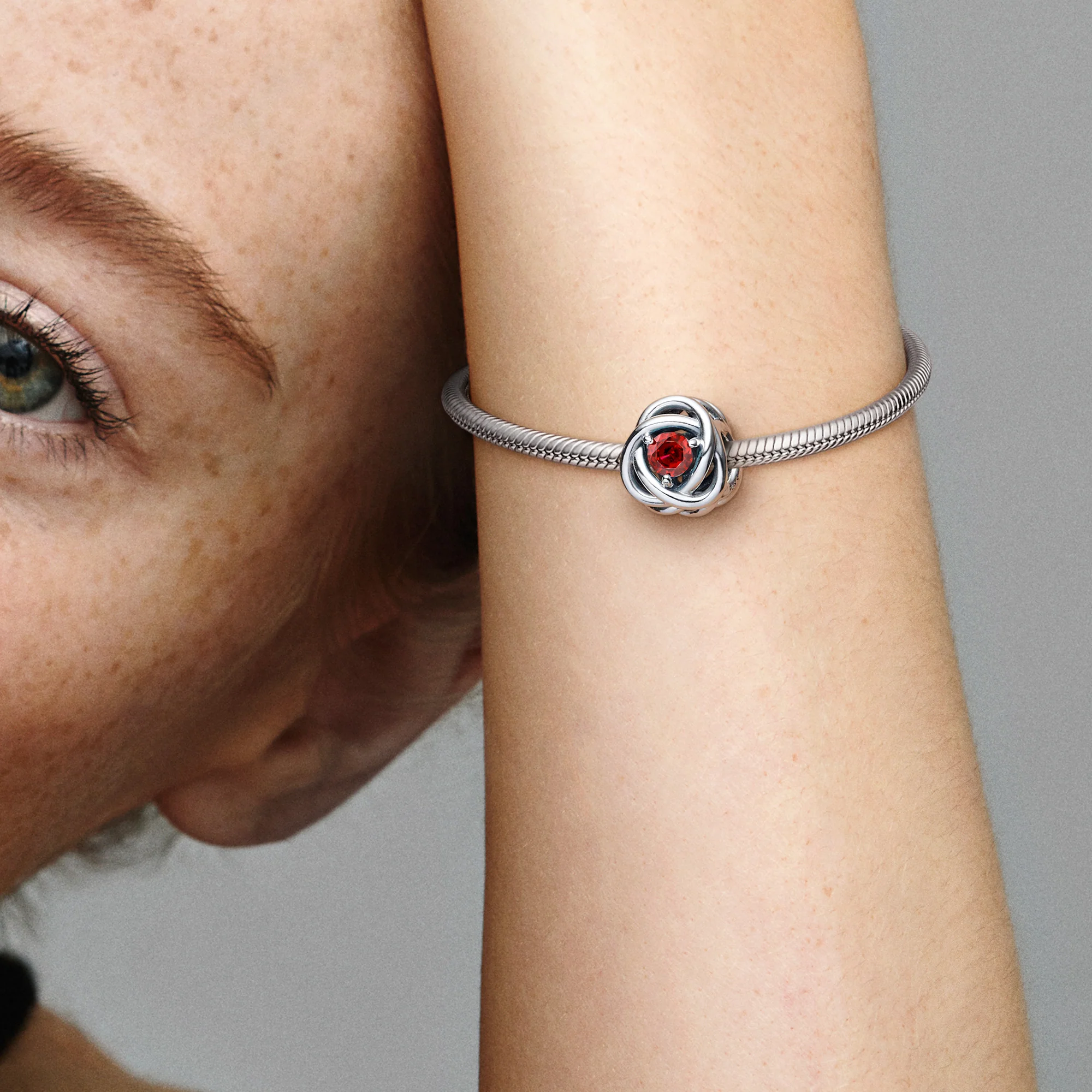 Sterling Silver Charm With True Red Crystal - Image 5