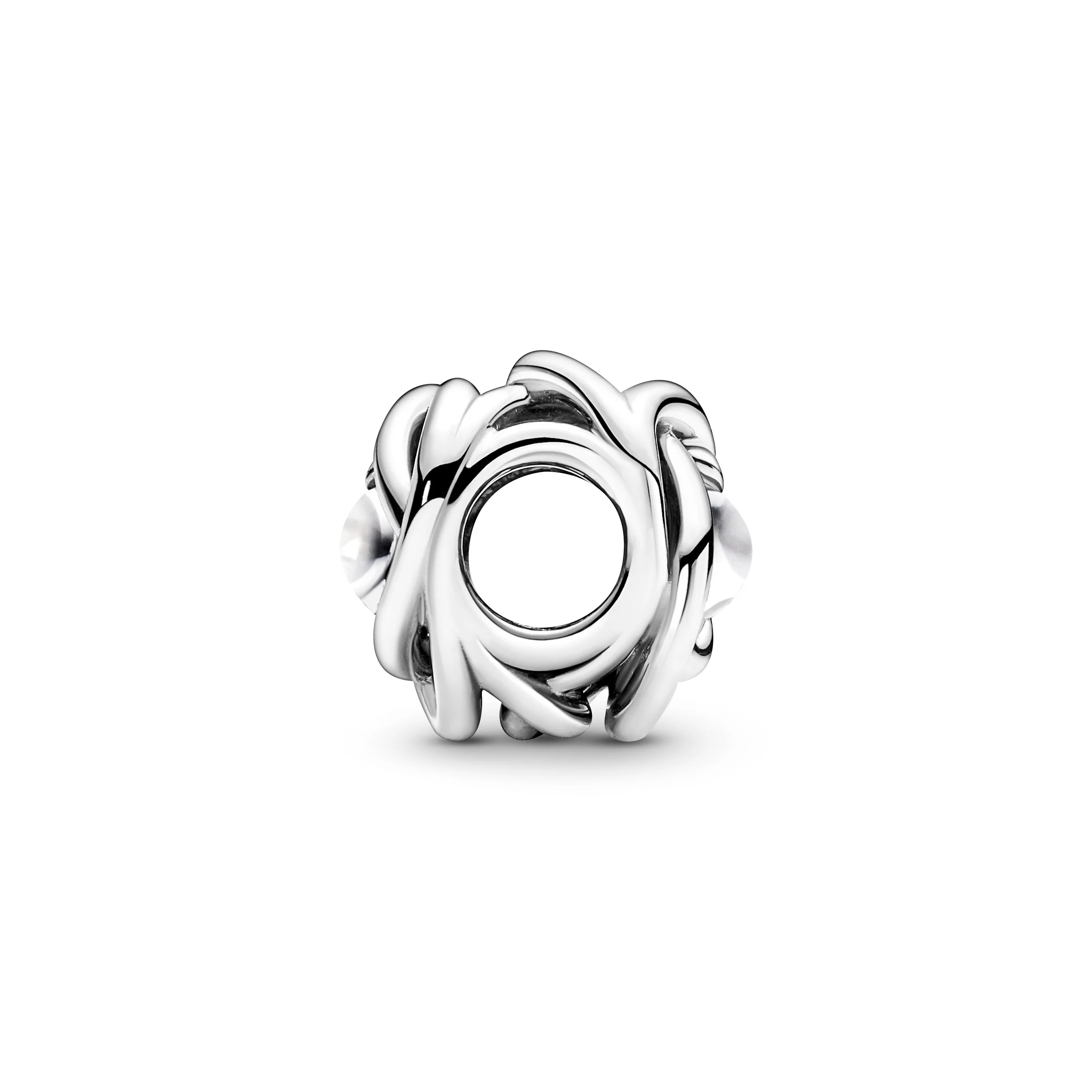 Sterling Silver Charm With White Bioresin Man-Made Mother Of Pearl - Image 3