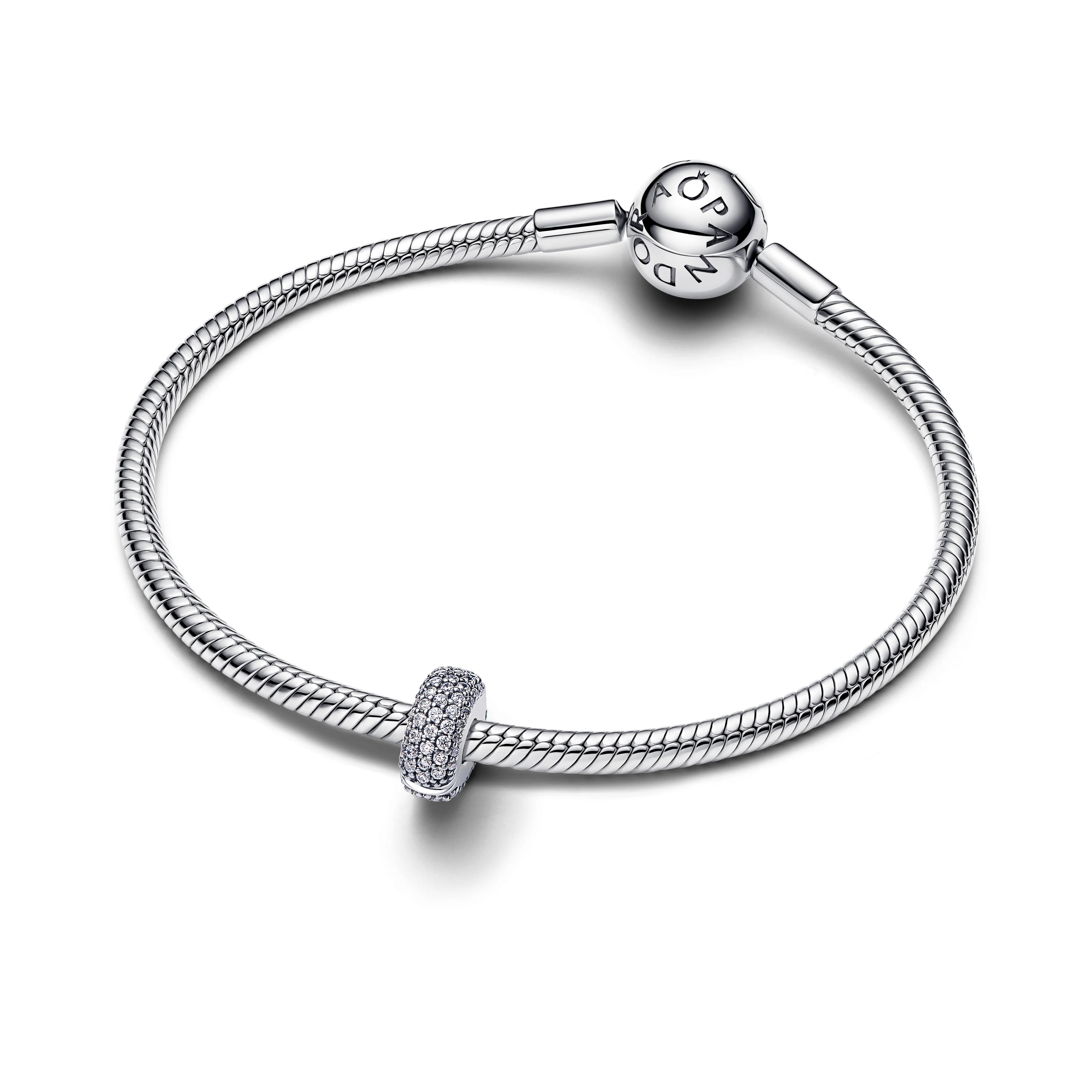 Sterling Silver Clip With Clear Cubic Zirconia And Silicone Grip - Image 5