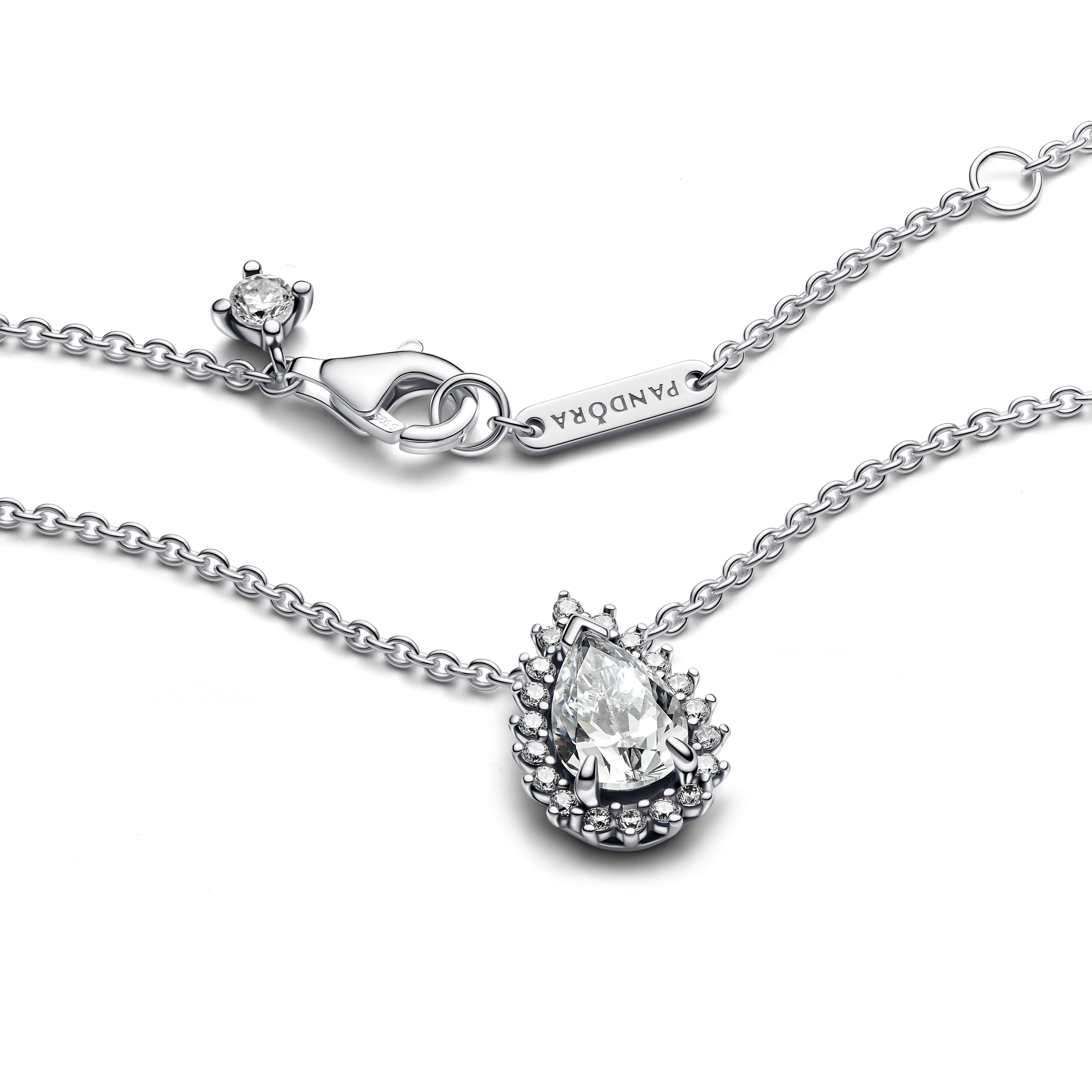 Sterling Silver Collier With Clear Cubic Zirconia - Image 5