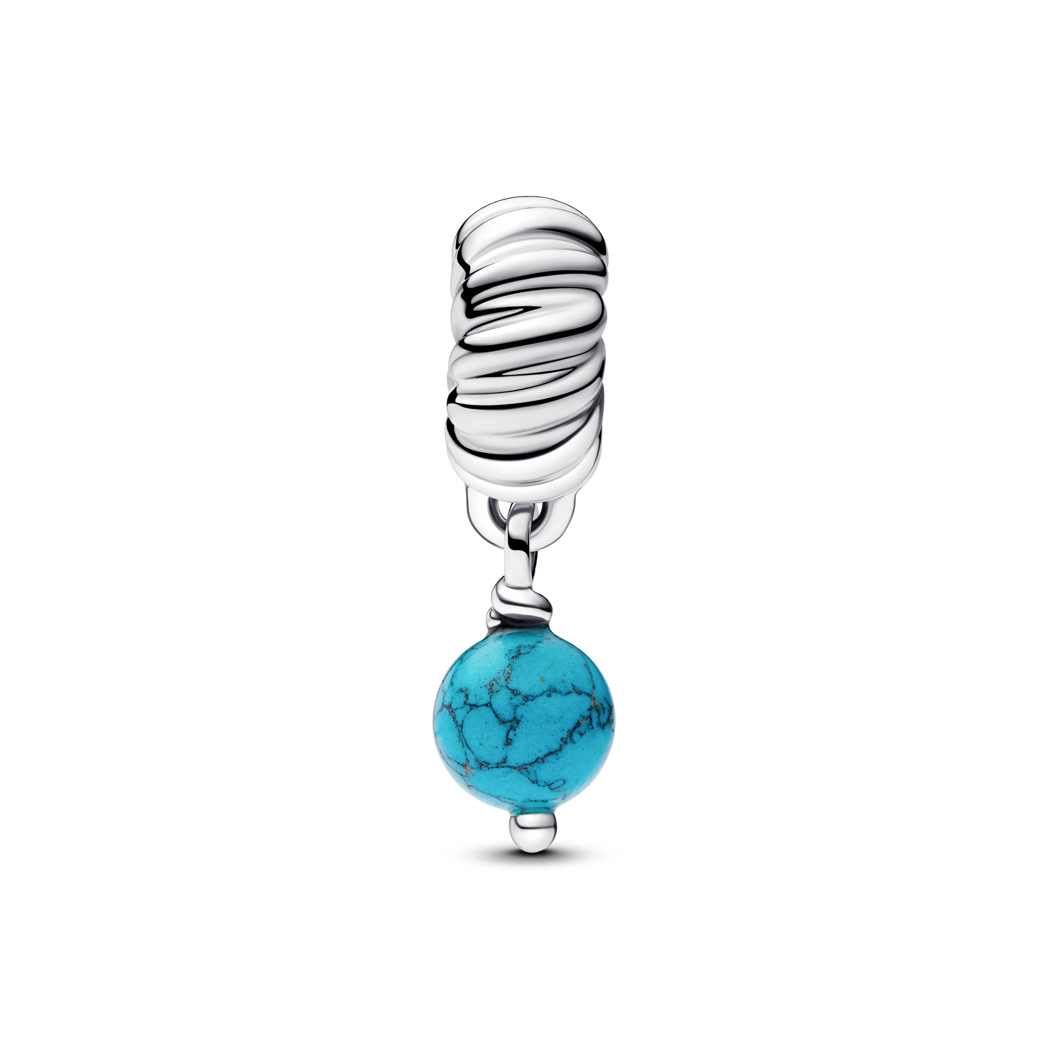 Sterling Silver Dangle With Imitation Turquoise