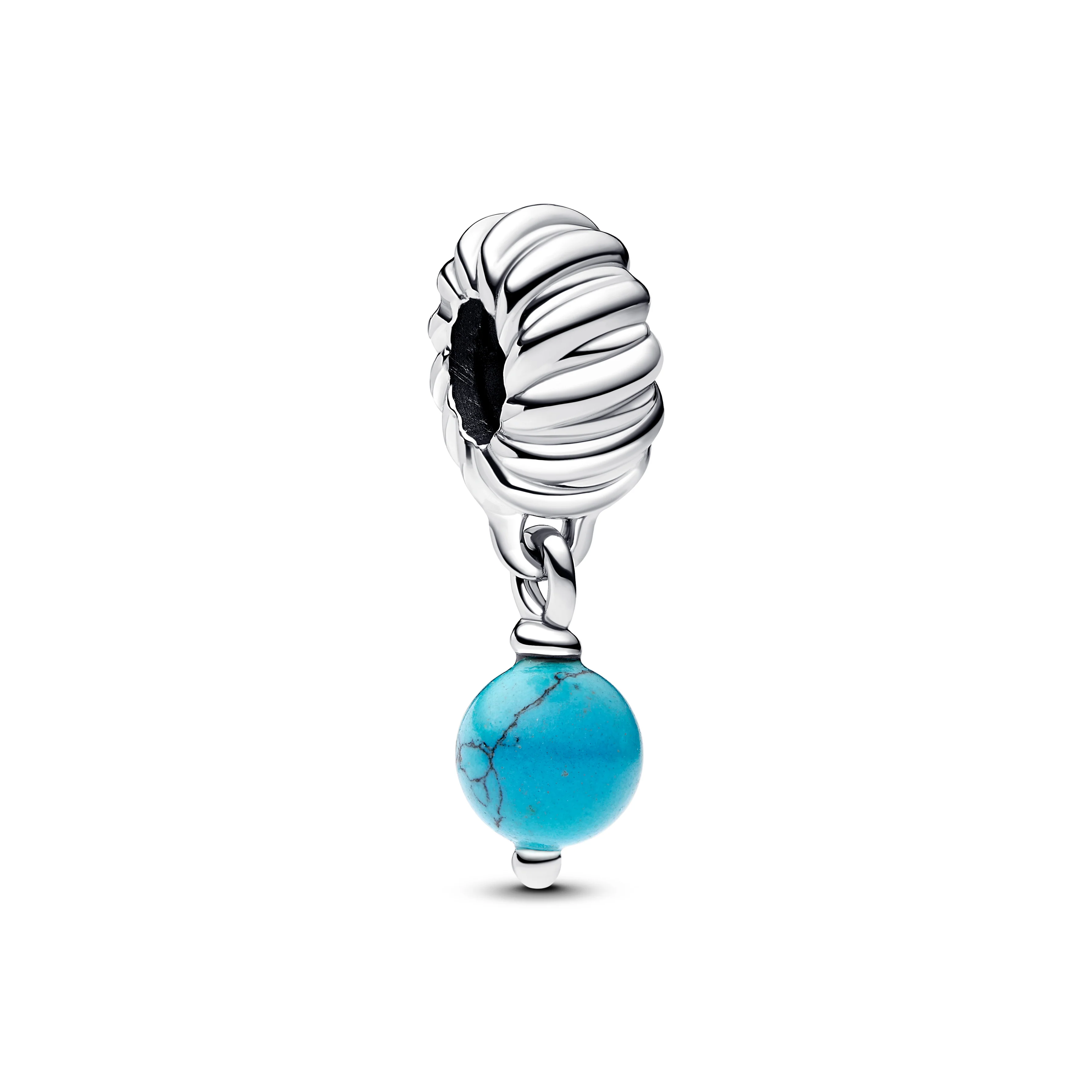 Sterling Silver Dangle With Imitation Turquoise - Image 3