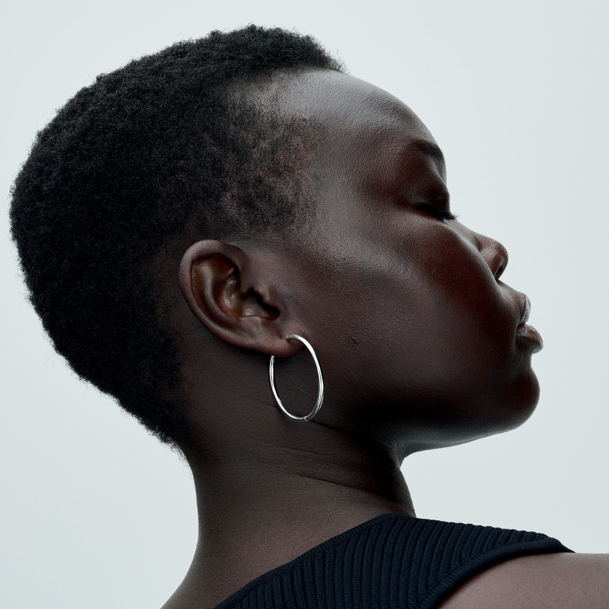 Sterling Silver Hoop Earrings - Image 2
