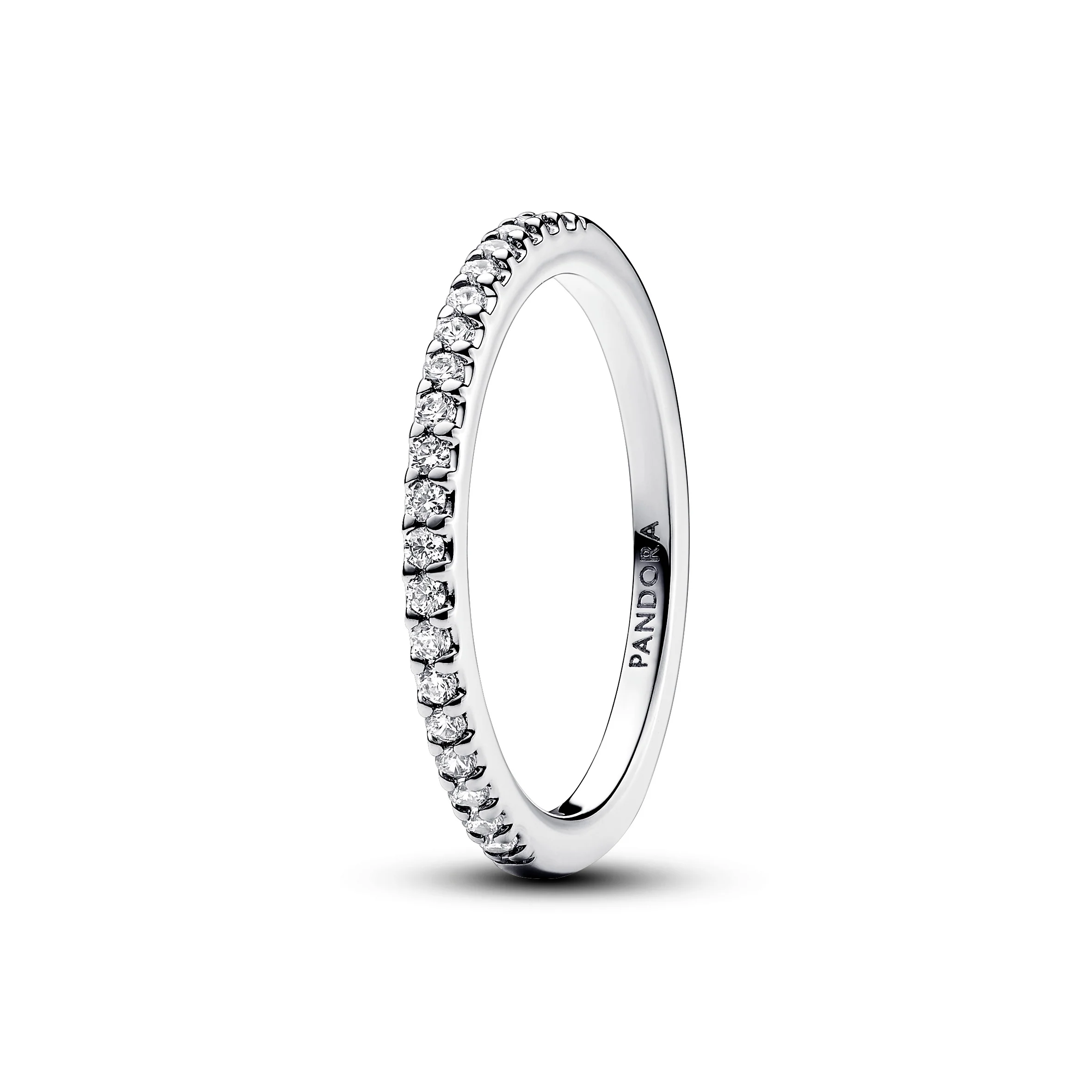 Sterling Silver Ring With Clear Cubic Zirconia