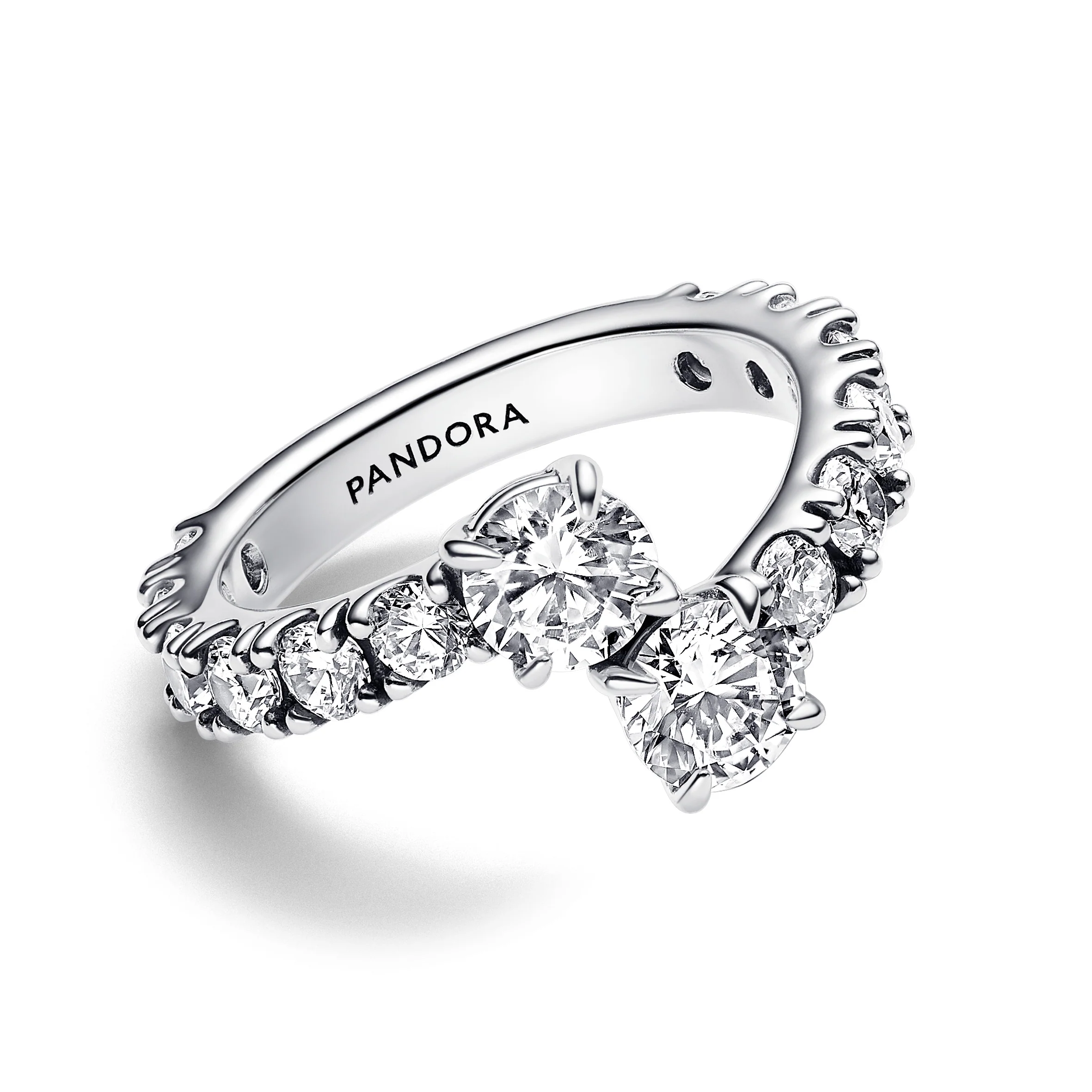 Sterling Silver Ring With Clear Cubic Zirconia - Image 2