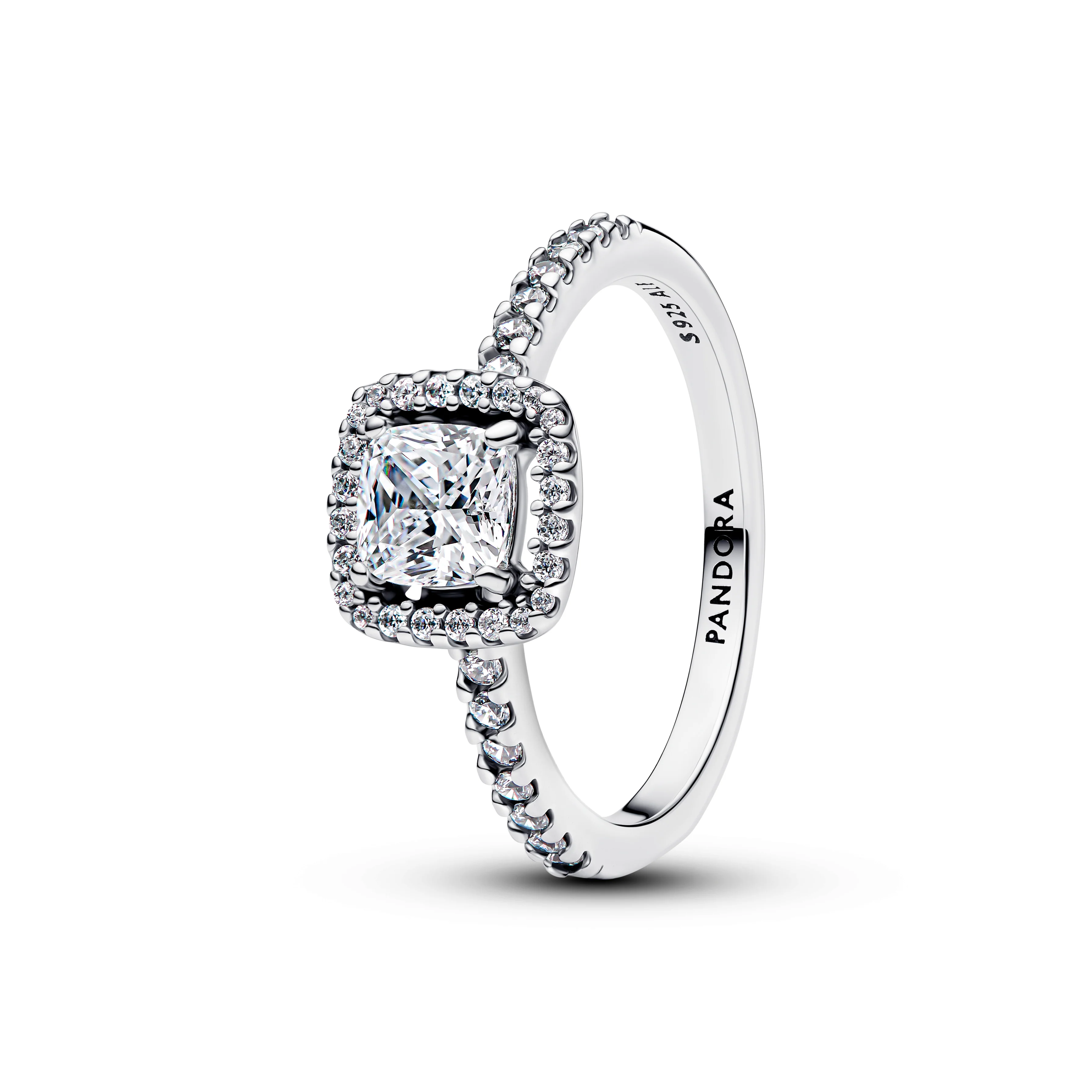 Sterling Silver Ring With Clear Cubic Zirconia