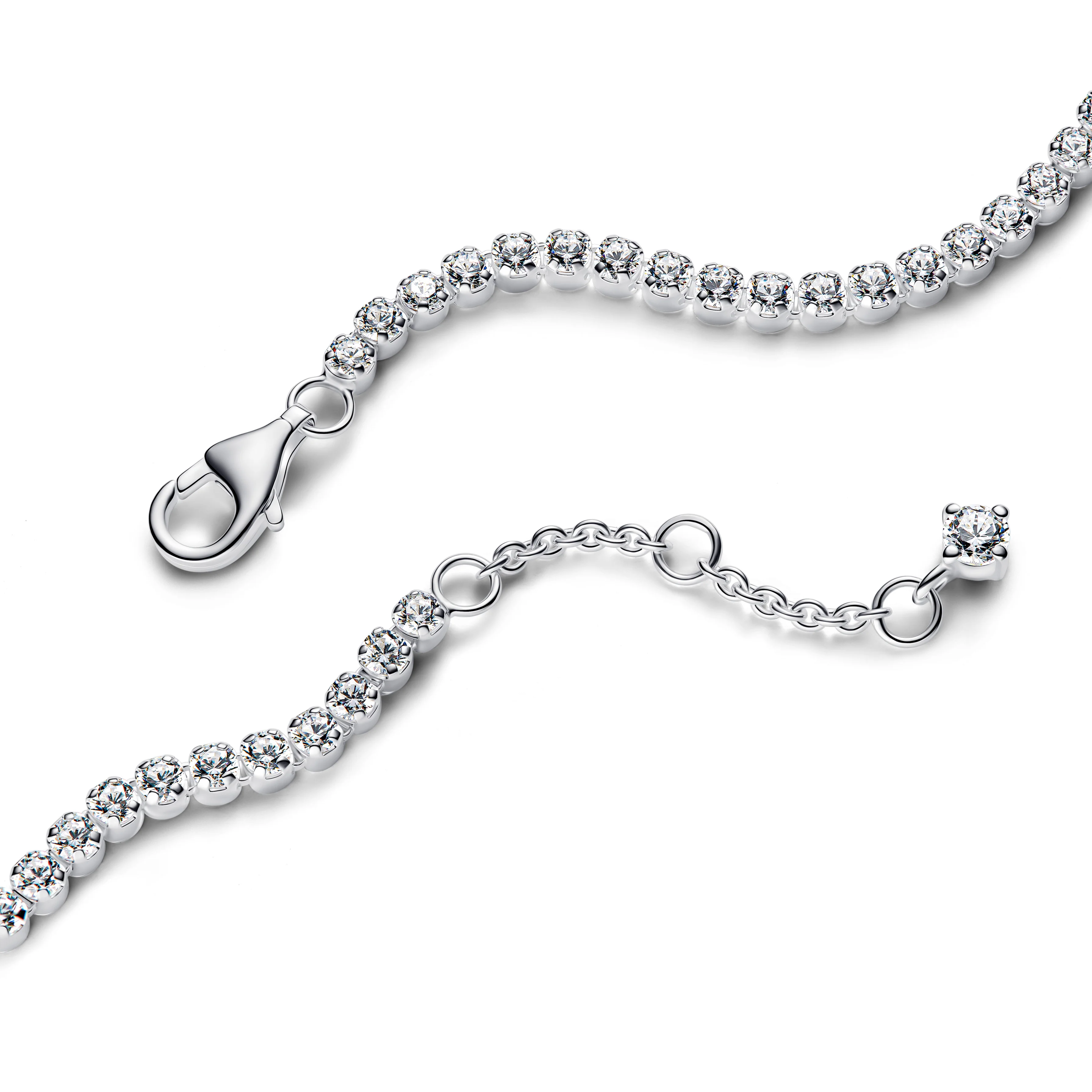 Sterling Silver Tennis Bracelet With Clear Cubic Zirconia - Image 4