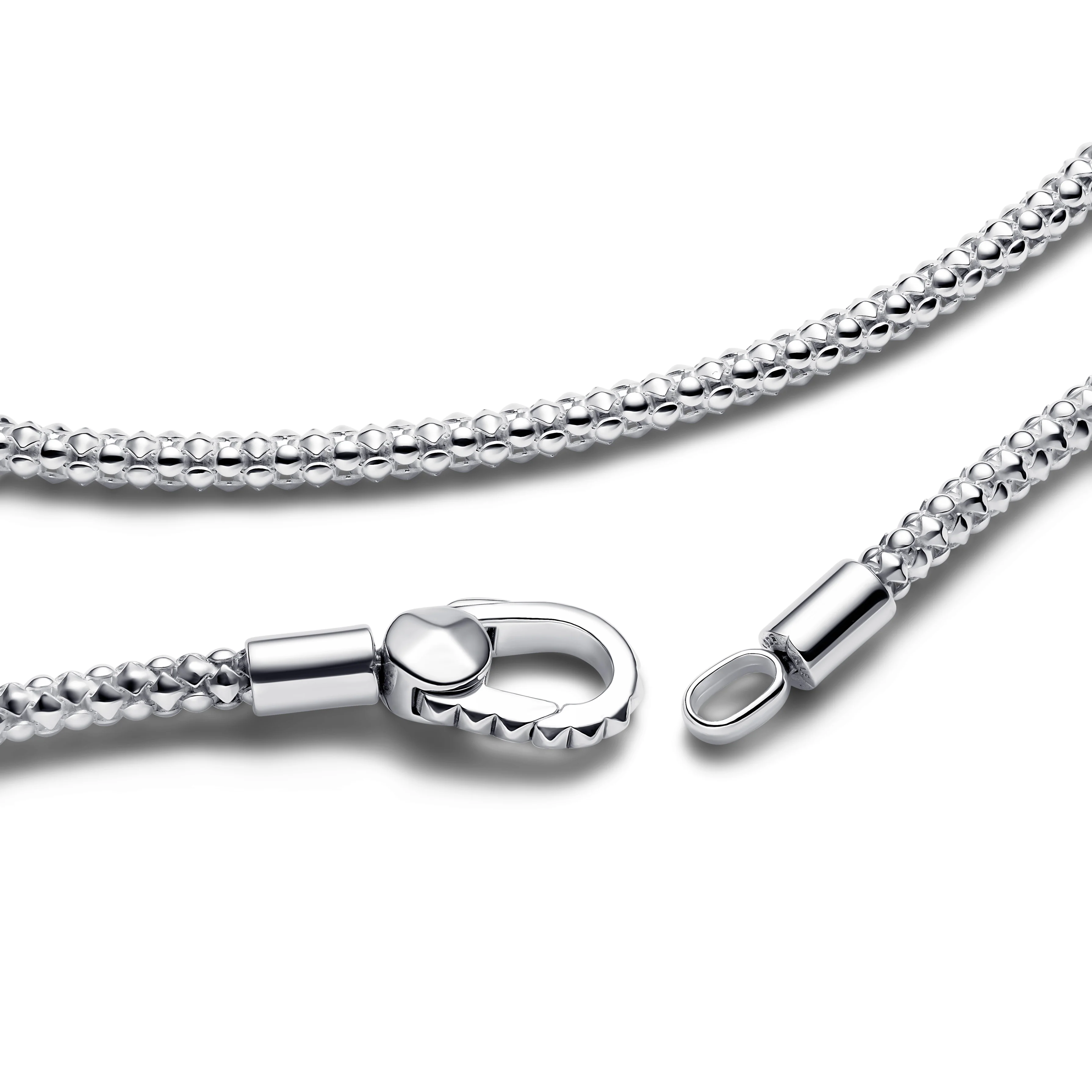 Studded Chain Sterling Silver Necklace - Image 4