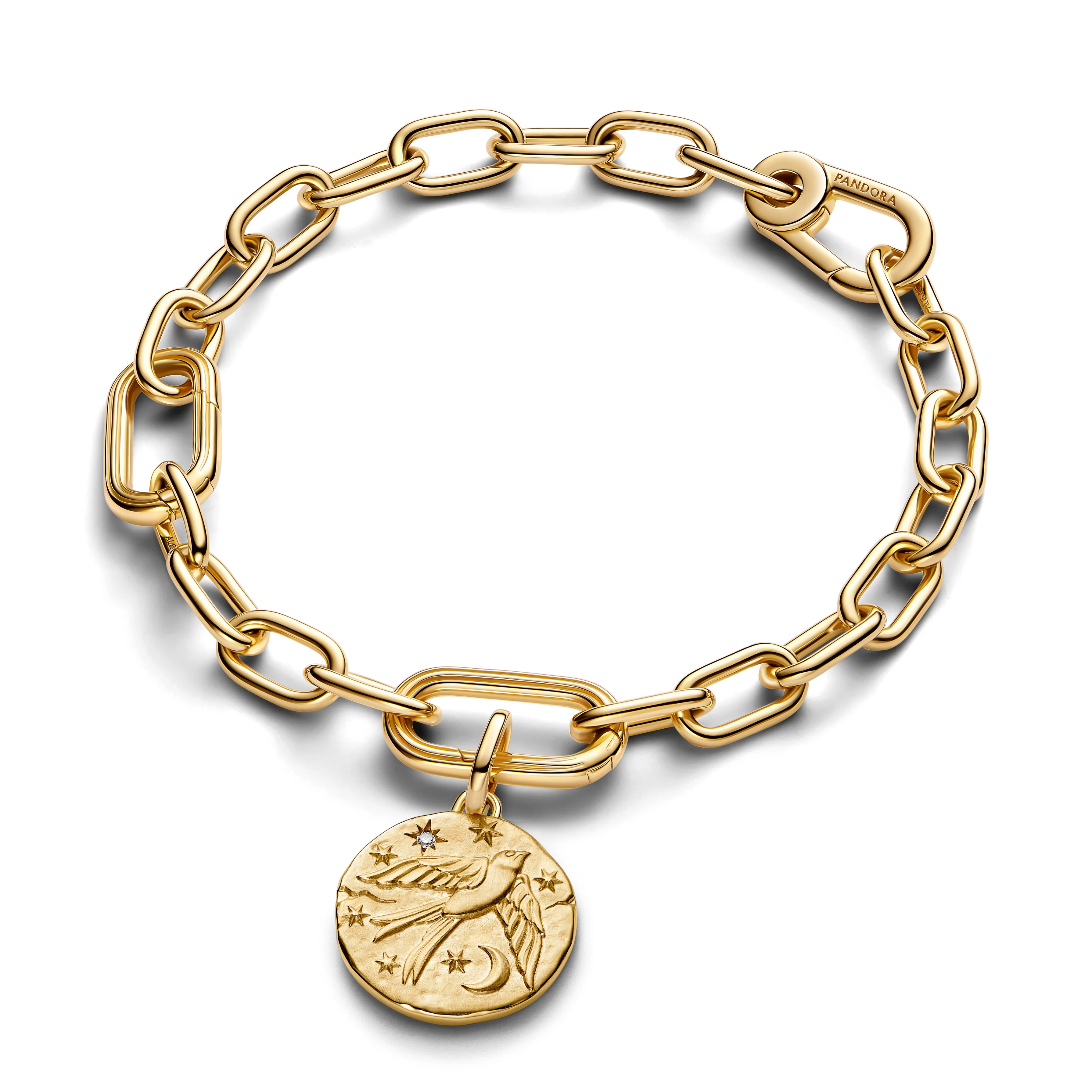 Swallow 14K Gold-Plated Medallion With Clear Cubic Zirconia - Image 5