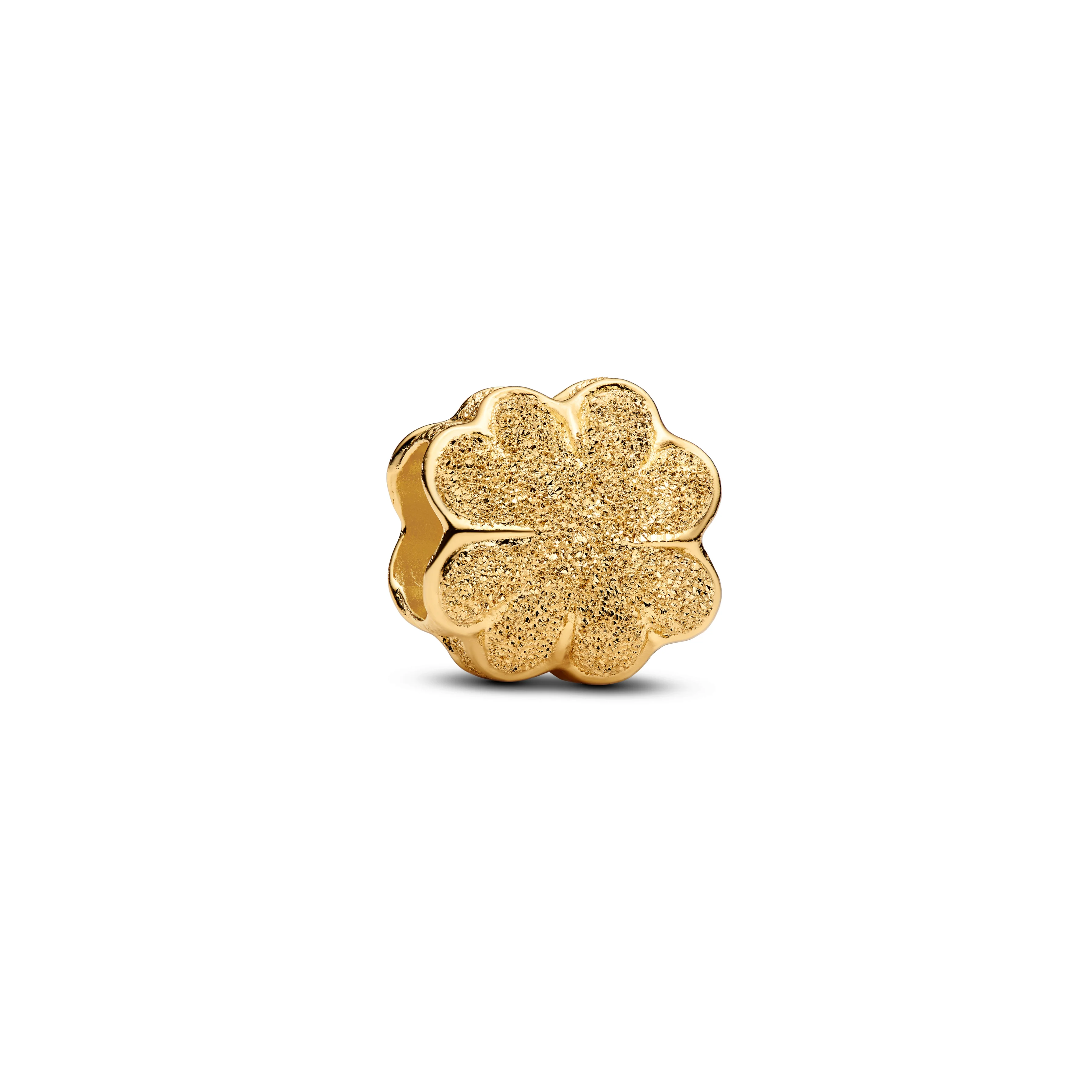 Textured Clover 14K Gold-Plated Mini Charm - Image 5