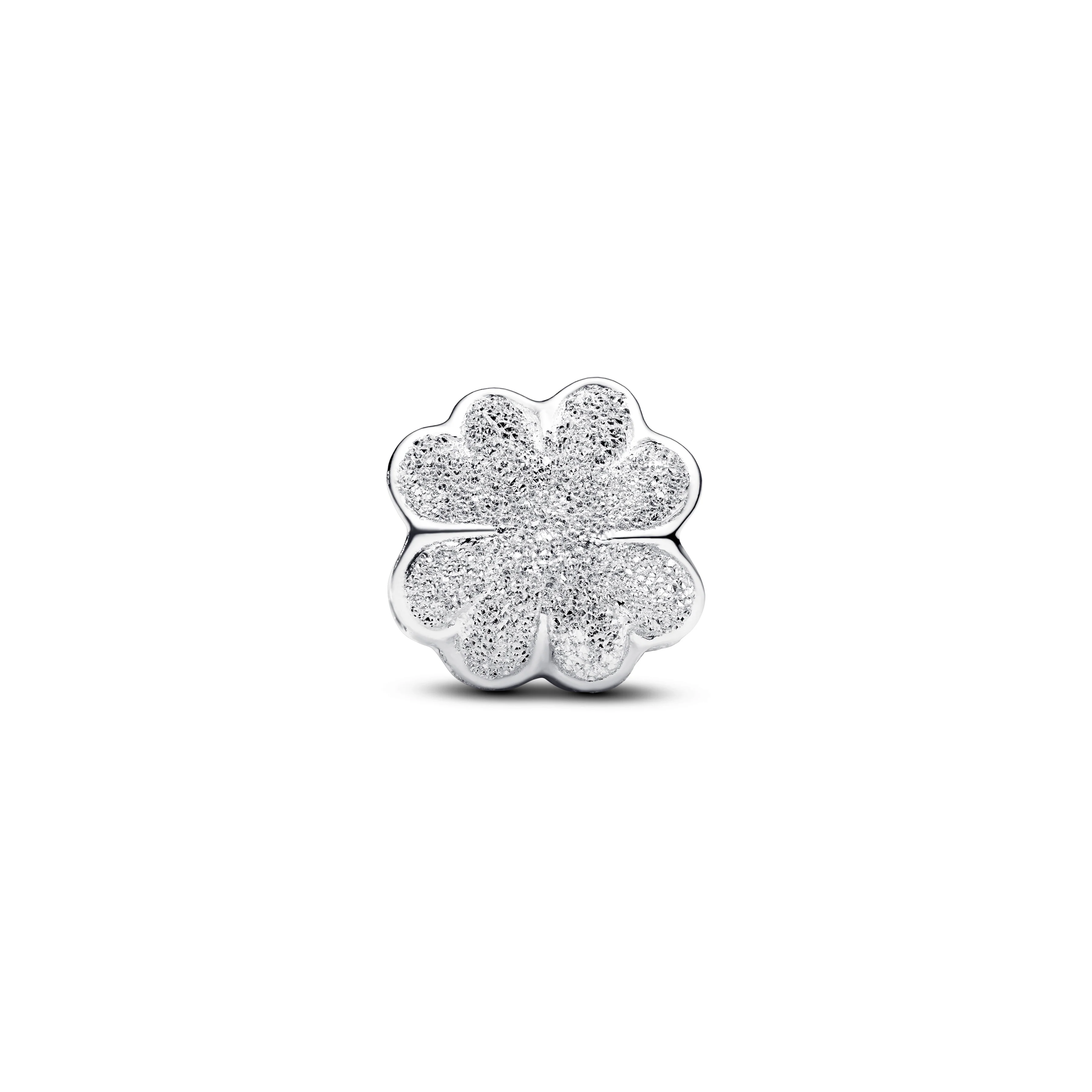 Textured Clover Sterling Silver Mini Charm - Image 6