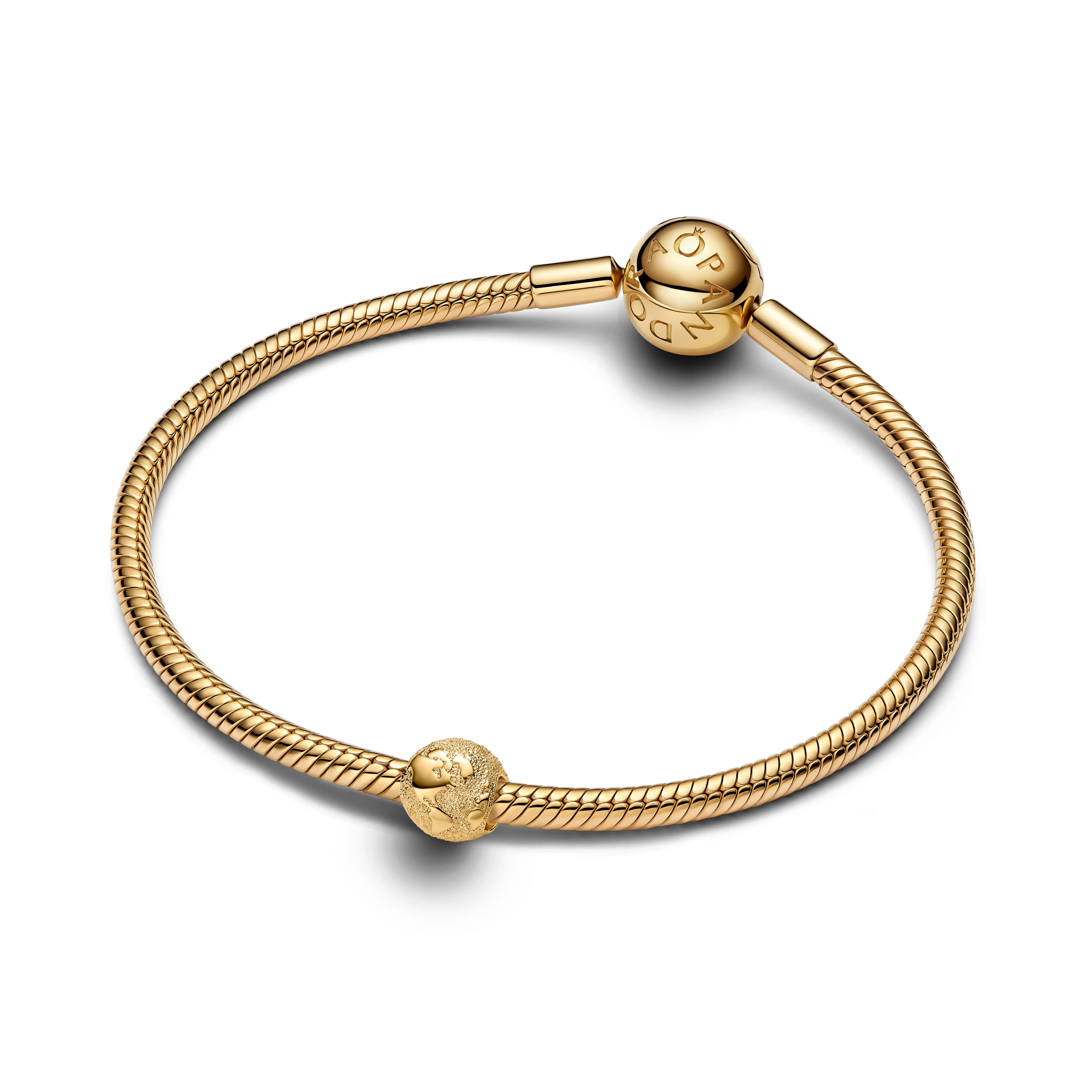 Textured Globe 14K Gold-Plated Mini Charm - Image 3