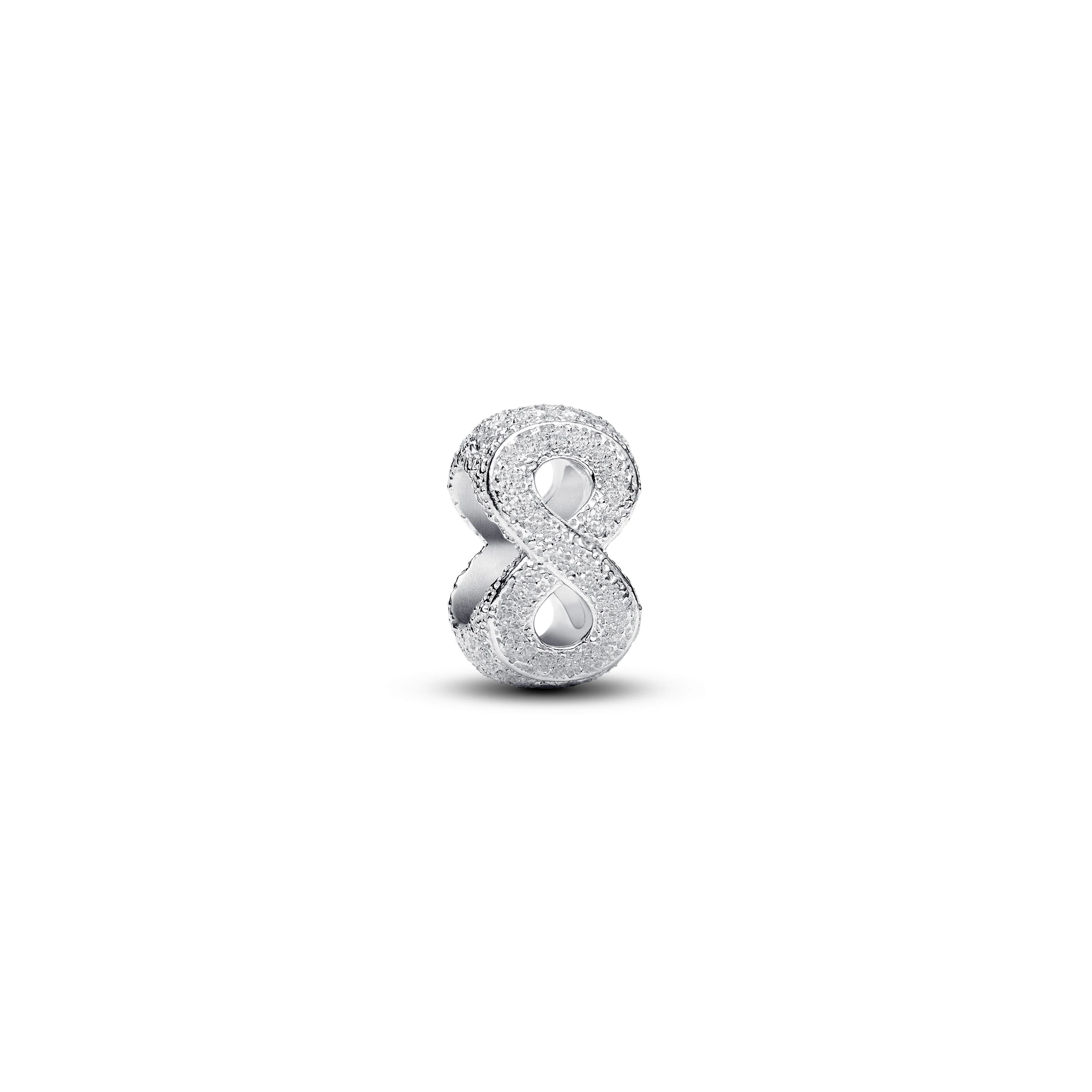 Textured Infinity Sterling Silver Mini Charm