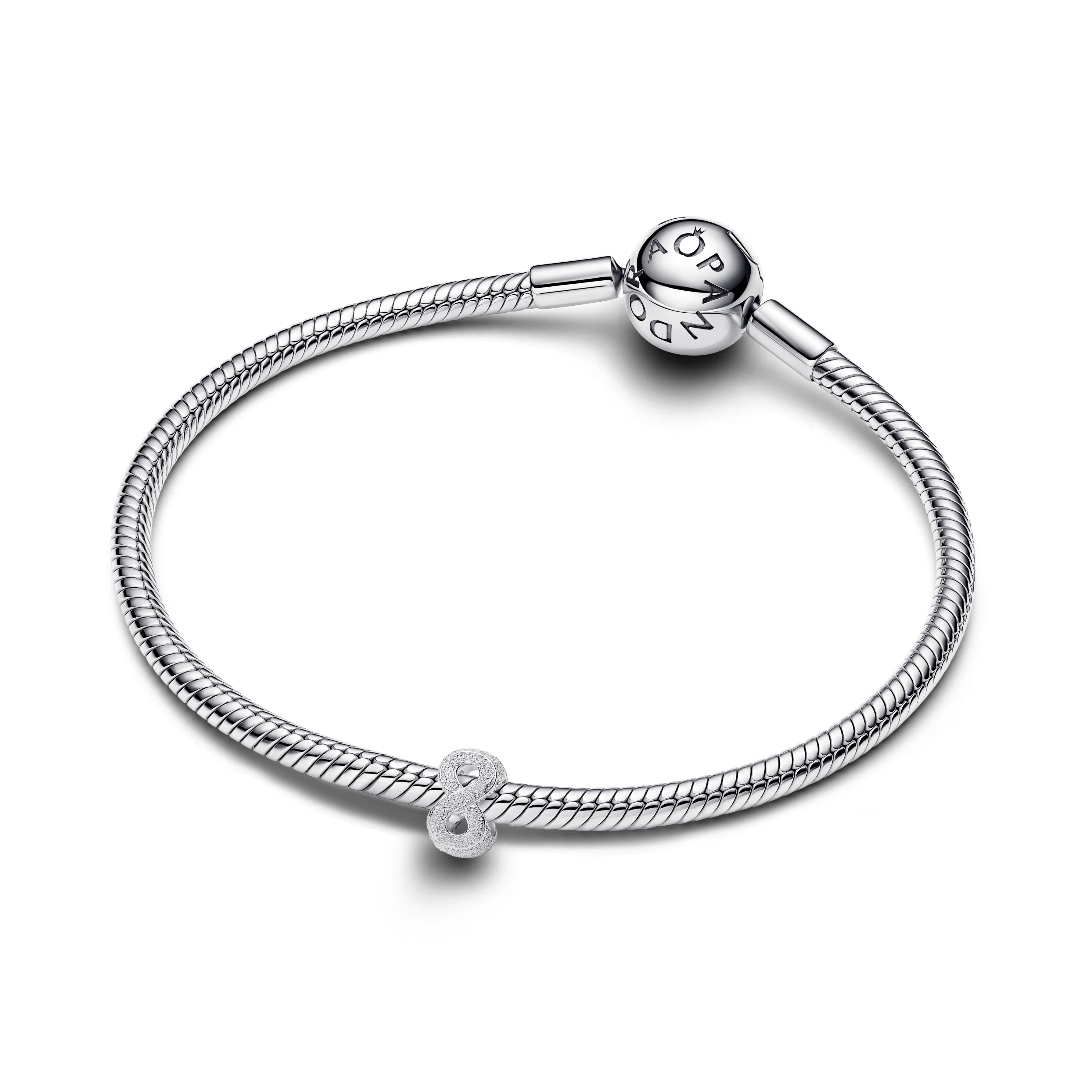 Textured Infinity Sterling Silver Mini Charm - Image 4