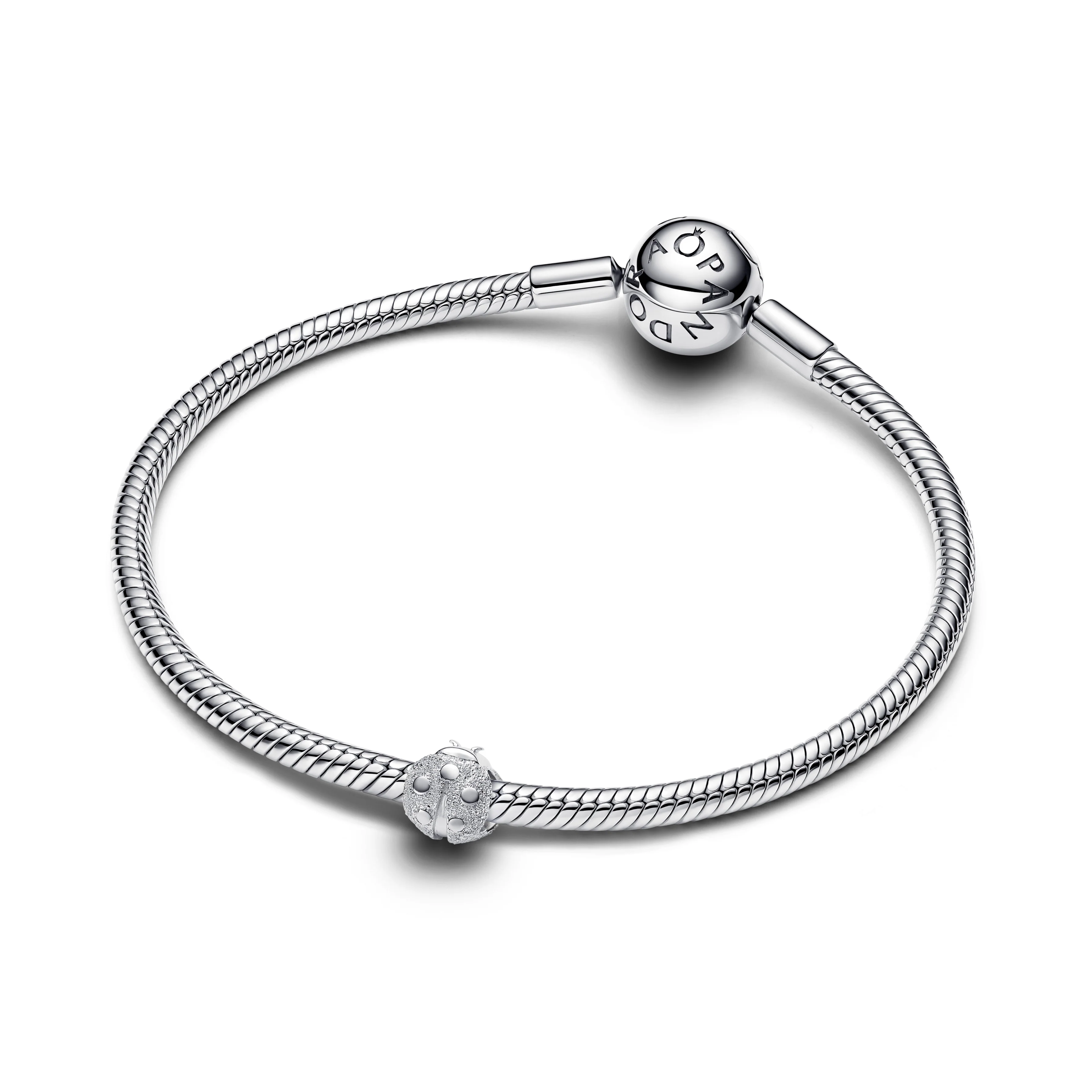 Textured Ladybird Sterling Silver Mini Charm - Image 4