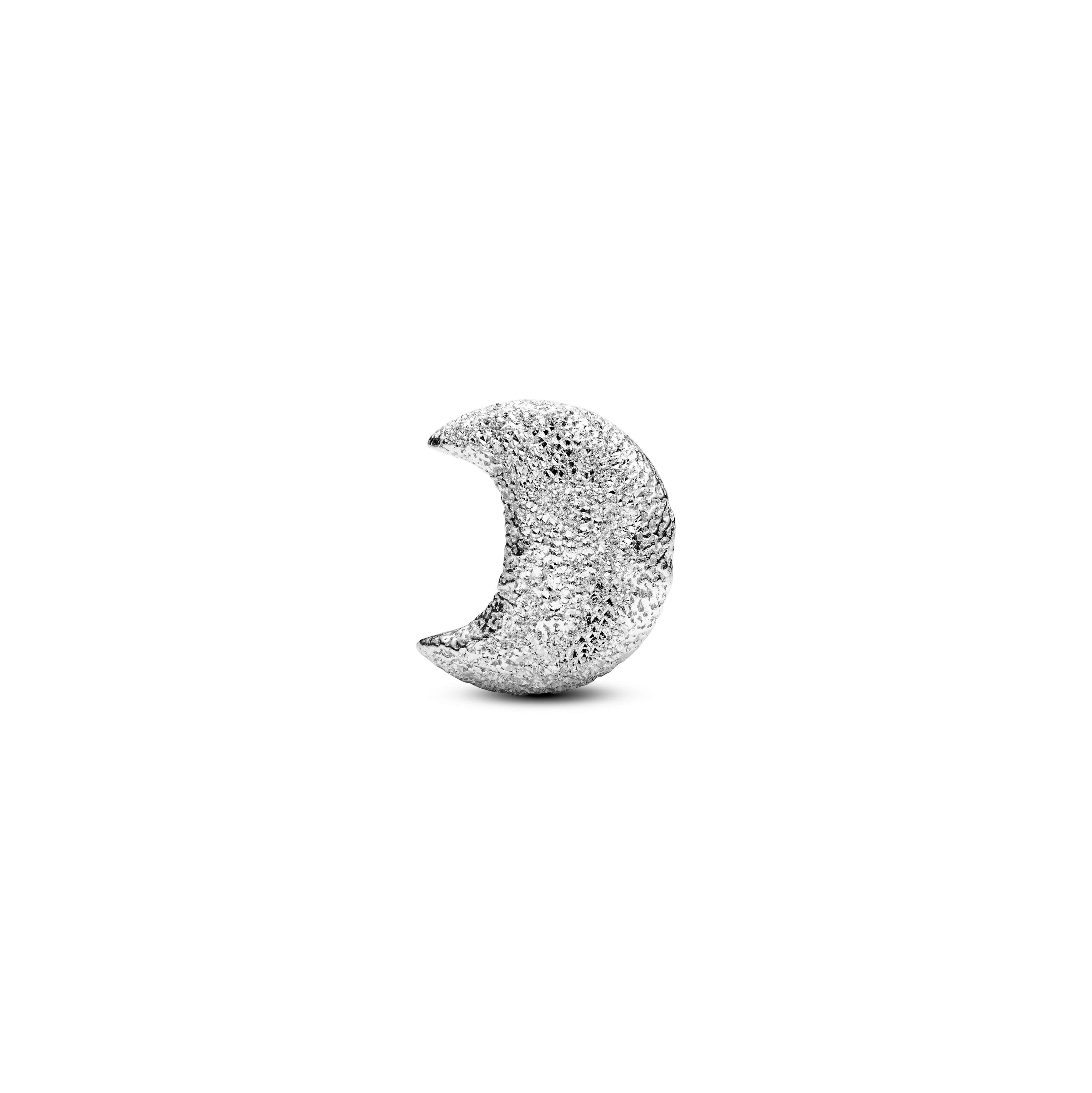 Textured Moon Sterling Silver Mini Charm - Image 3