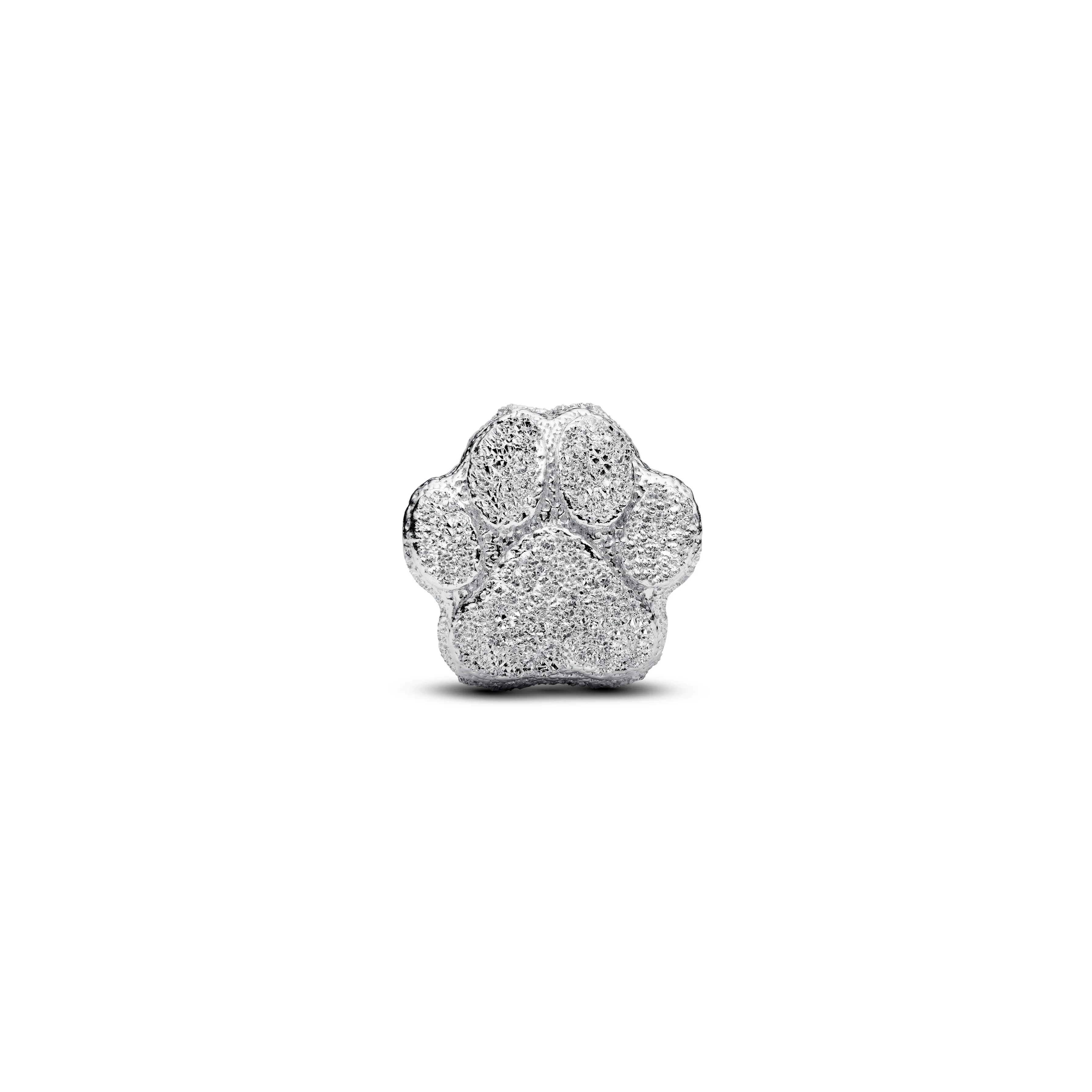 Textured Paw Sterling Silver Mini Charm