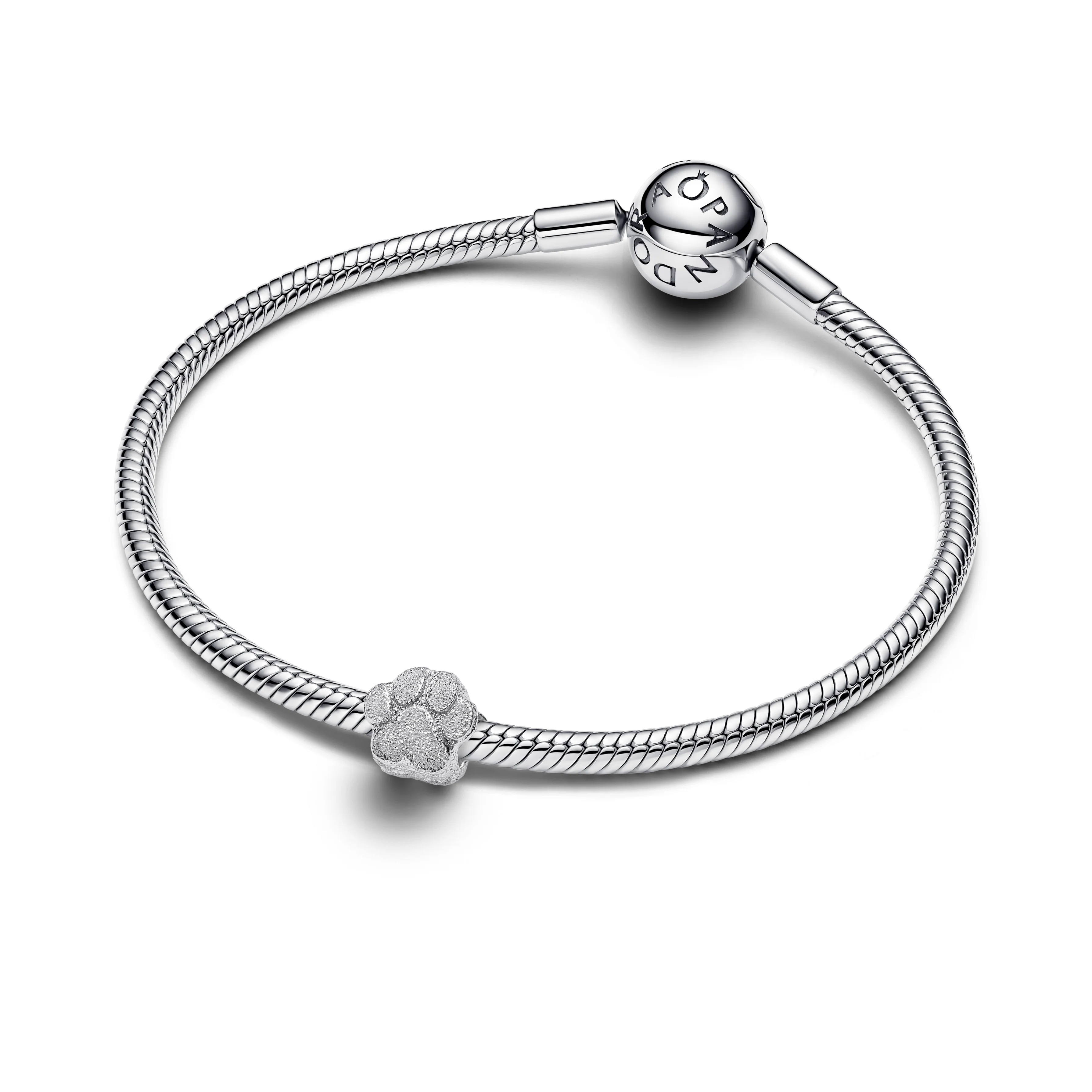 Textured Paw Sterling Silver Mini Charm - Image 3