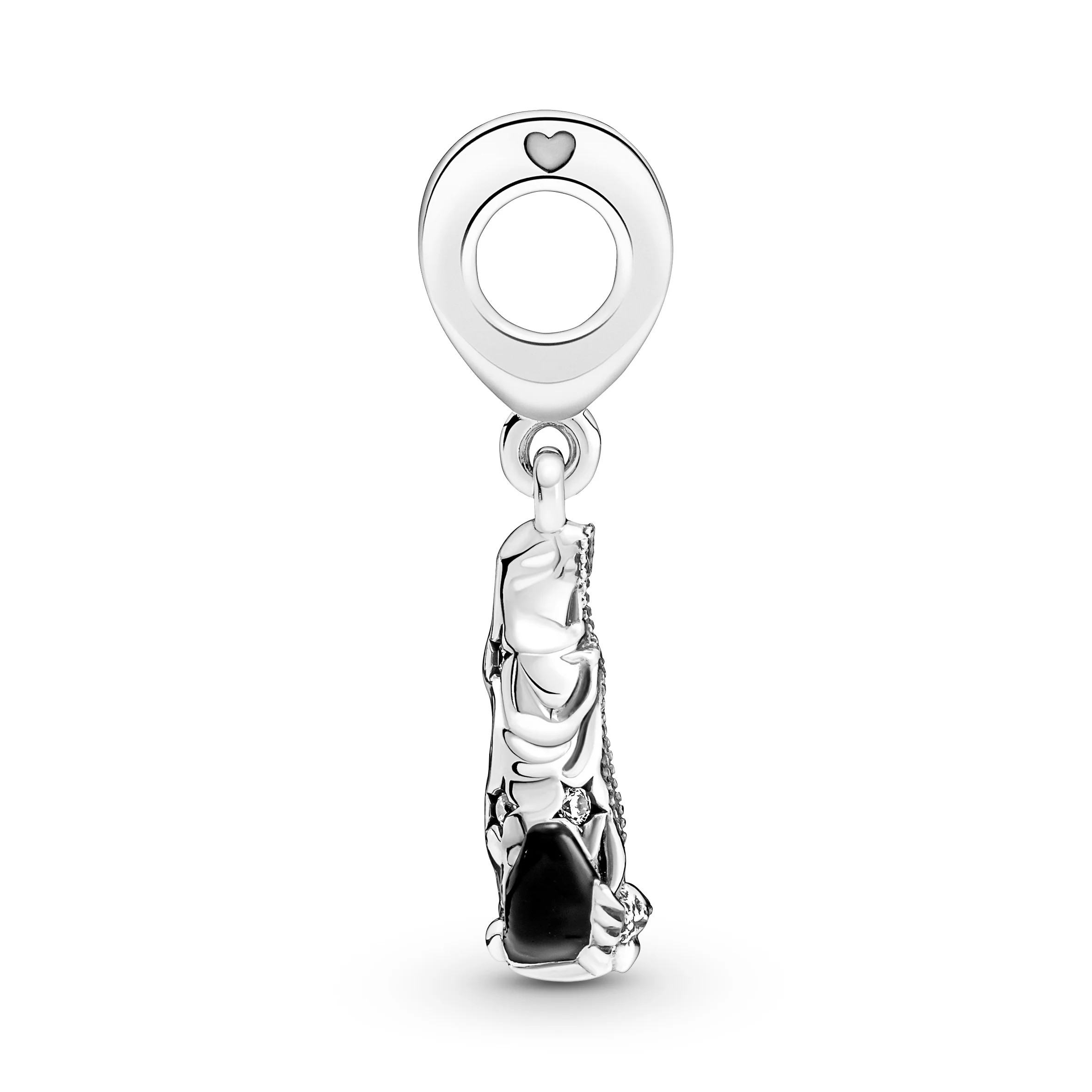 Virgin Of Guadalupe Sterling Silver Dangle With Clear Cubic Zirconia And Black Enamel - Image 4